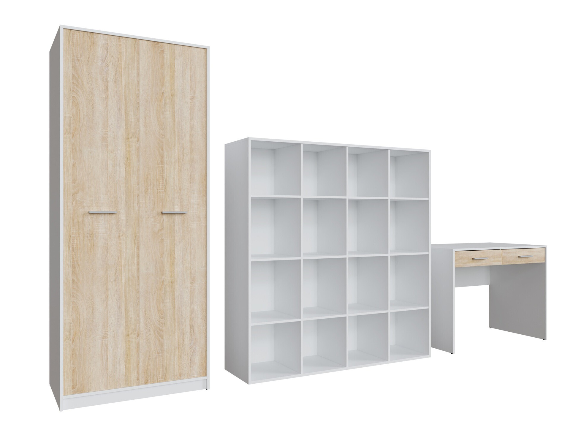 Set ufficio Novsore 166 (Bianco + Sonoma quercia)