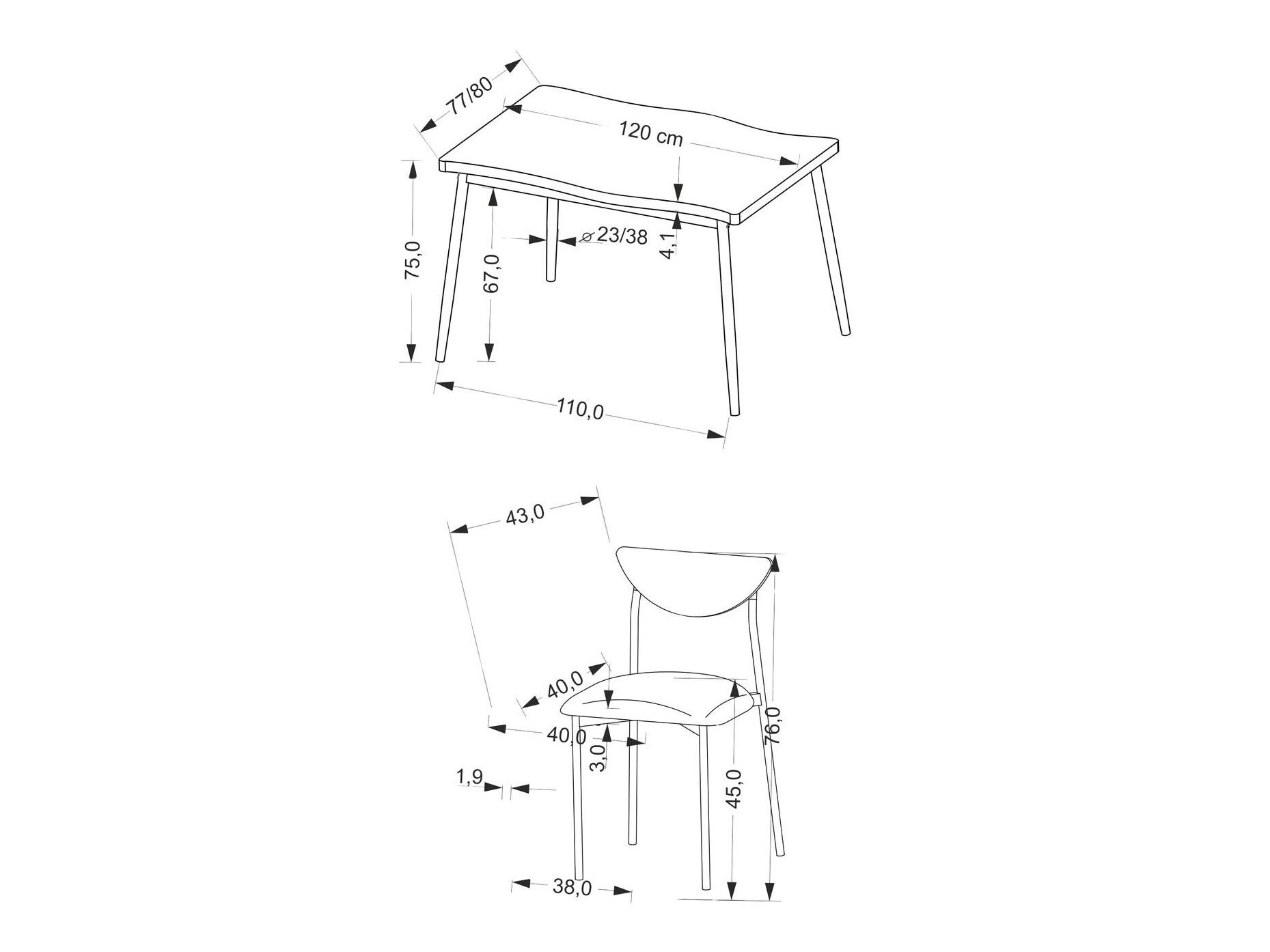 Set sala da pranzo Houston 1933