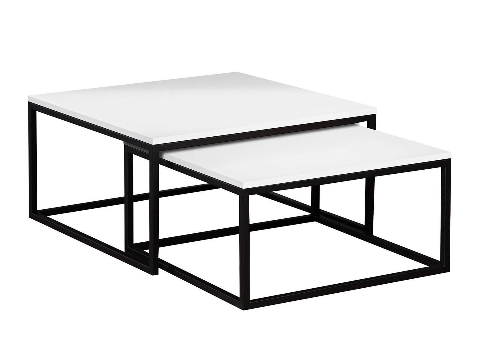 Set tavolino da caffè Oswego 101 (Bianco + Nero)