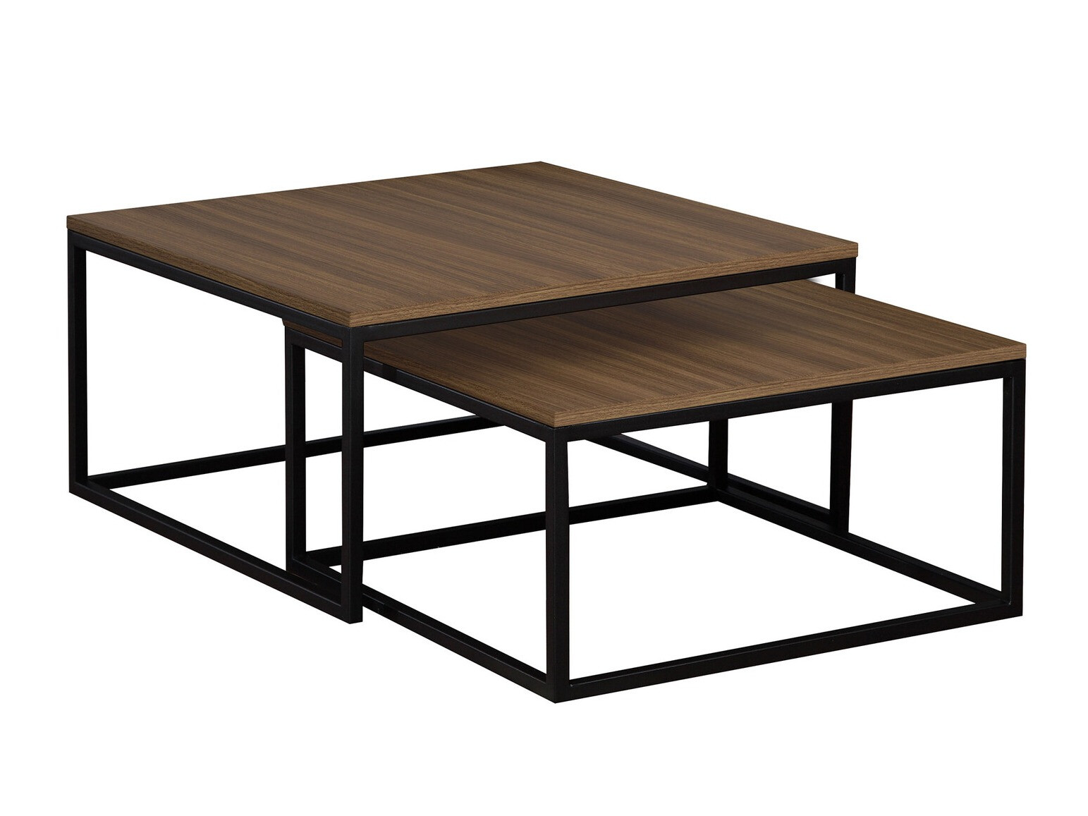 Set tavolino da caffè Oswego 101 (Noce + Nero)
