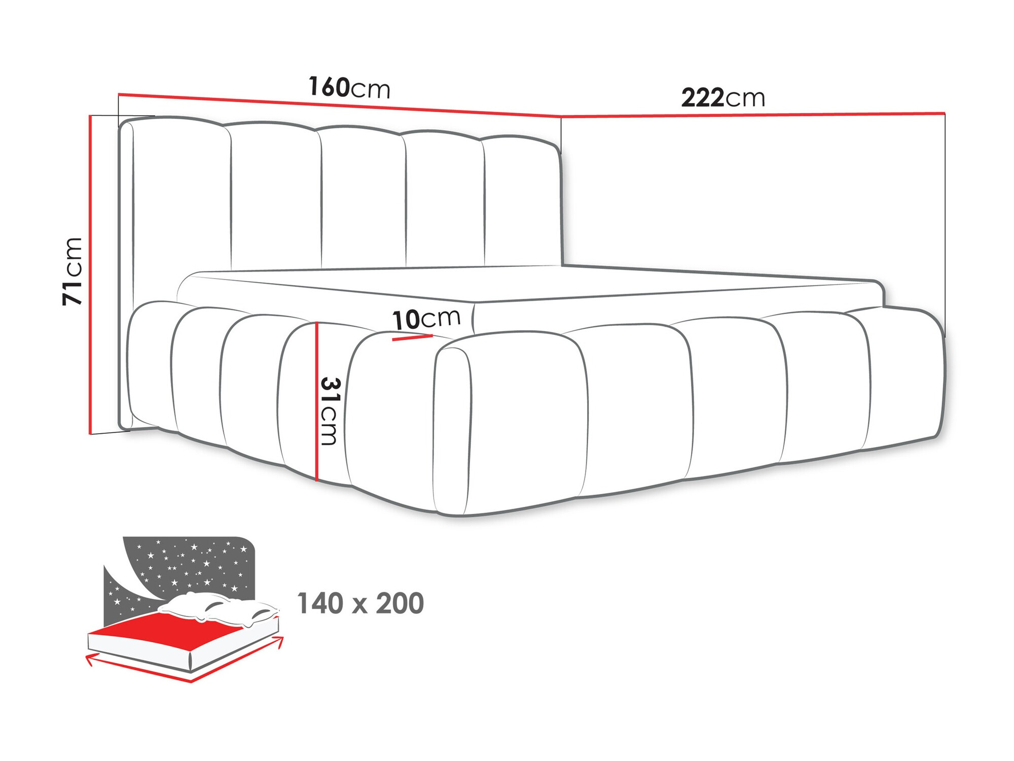 Letto TrendyNest Vulpora I (Kronos 29)