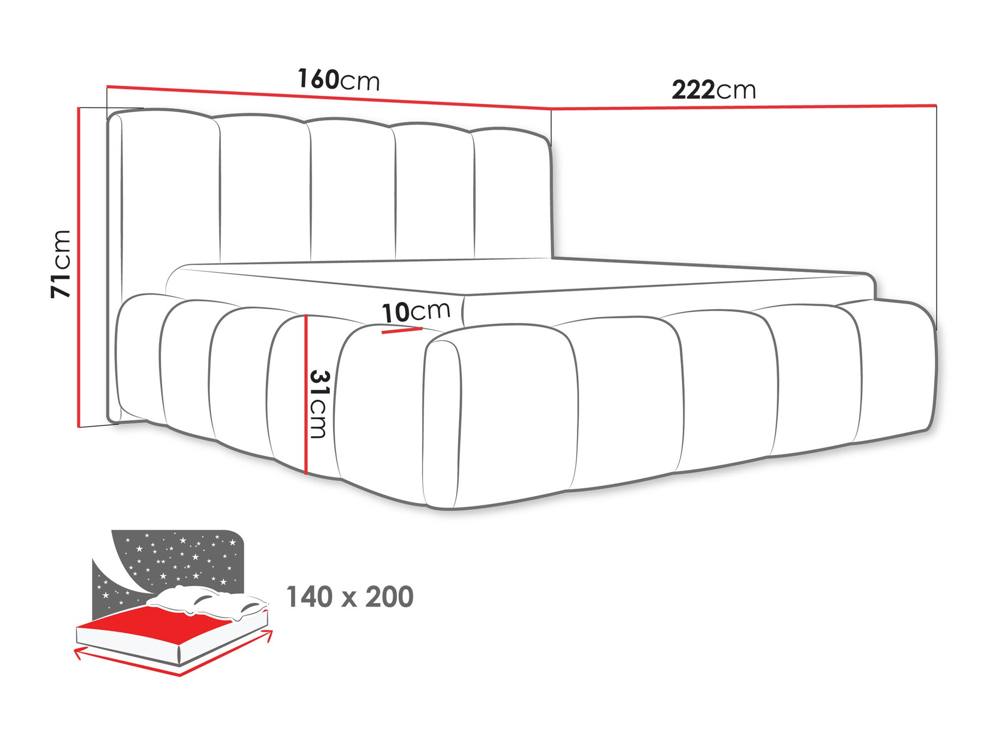 Letto TrendyNest Vulpora I (Paros 01)