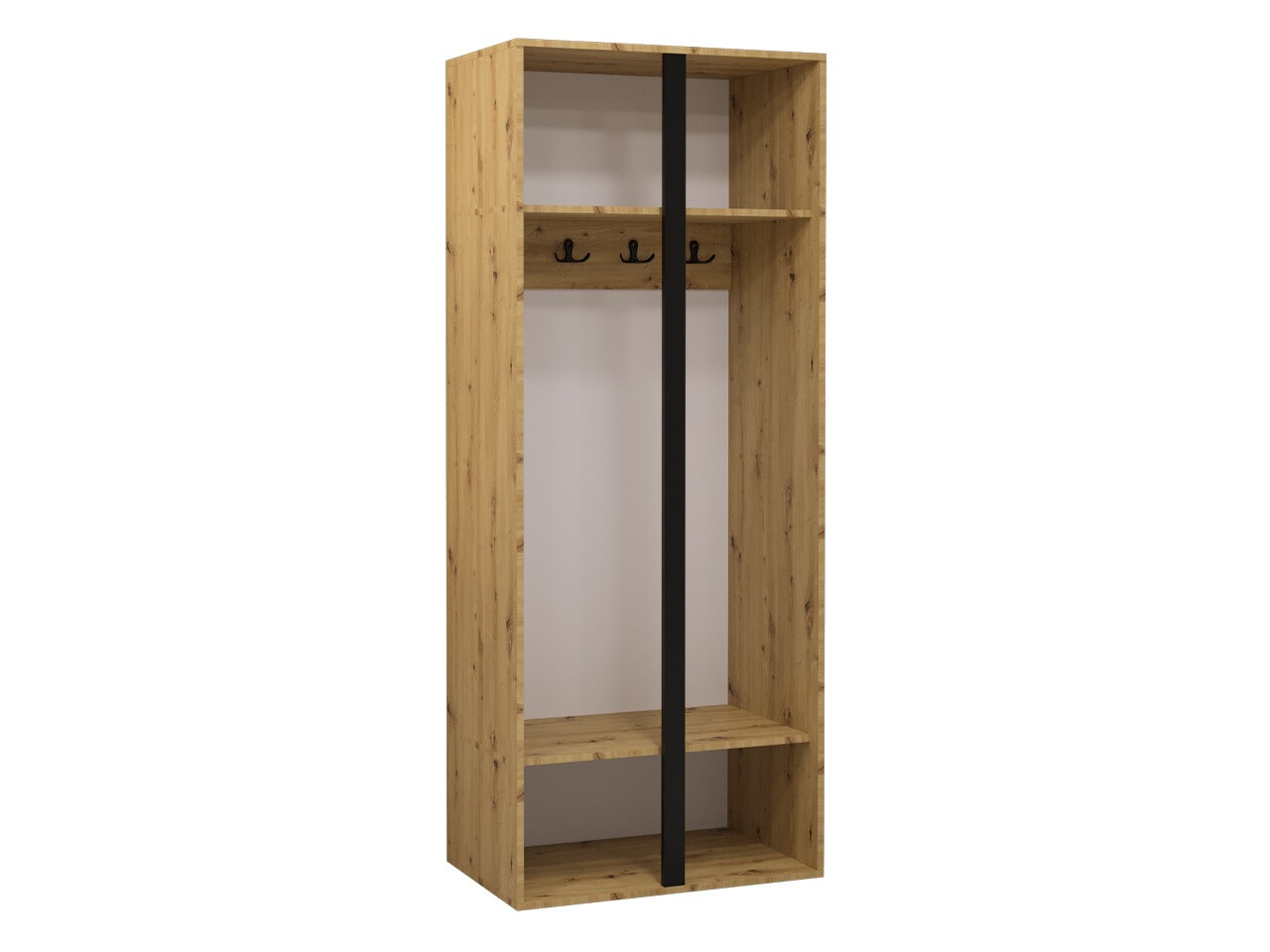 Armadio Pinis (Rovere Artisan + Nero)