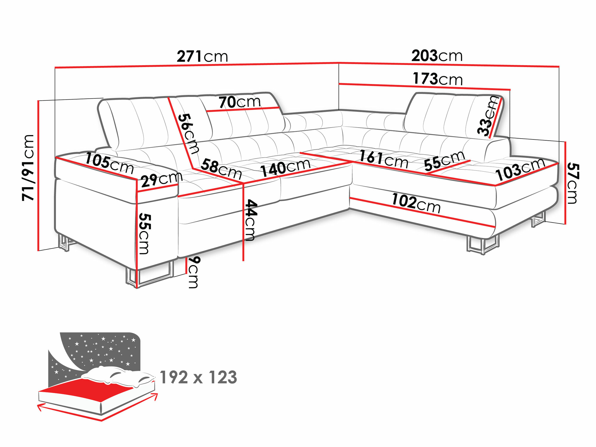 Divano angolare Comfivo Anima (Fresh 13)