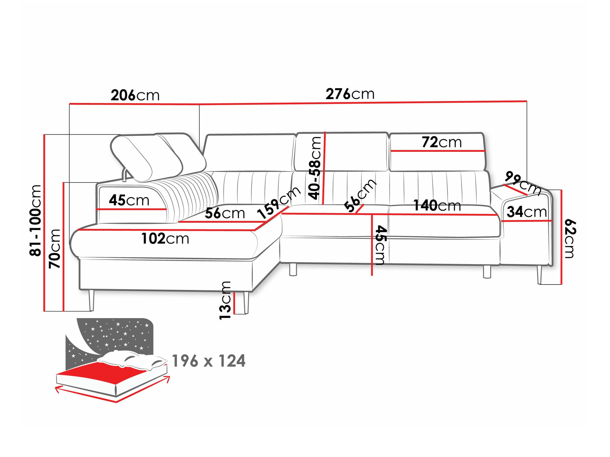 Divano angolare Comfivo Universum (Magic Velvet 2225)