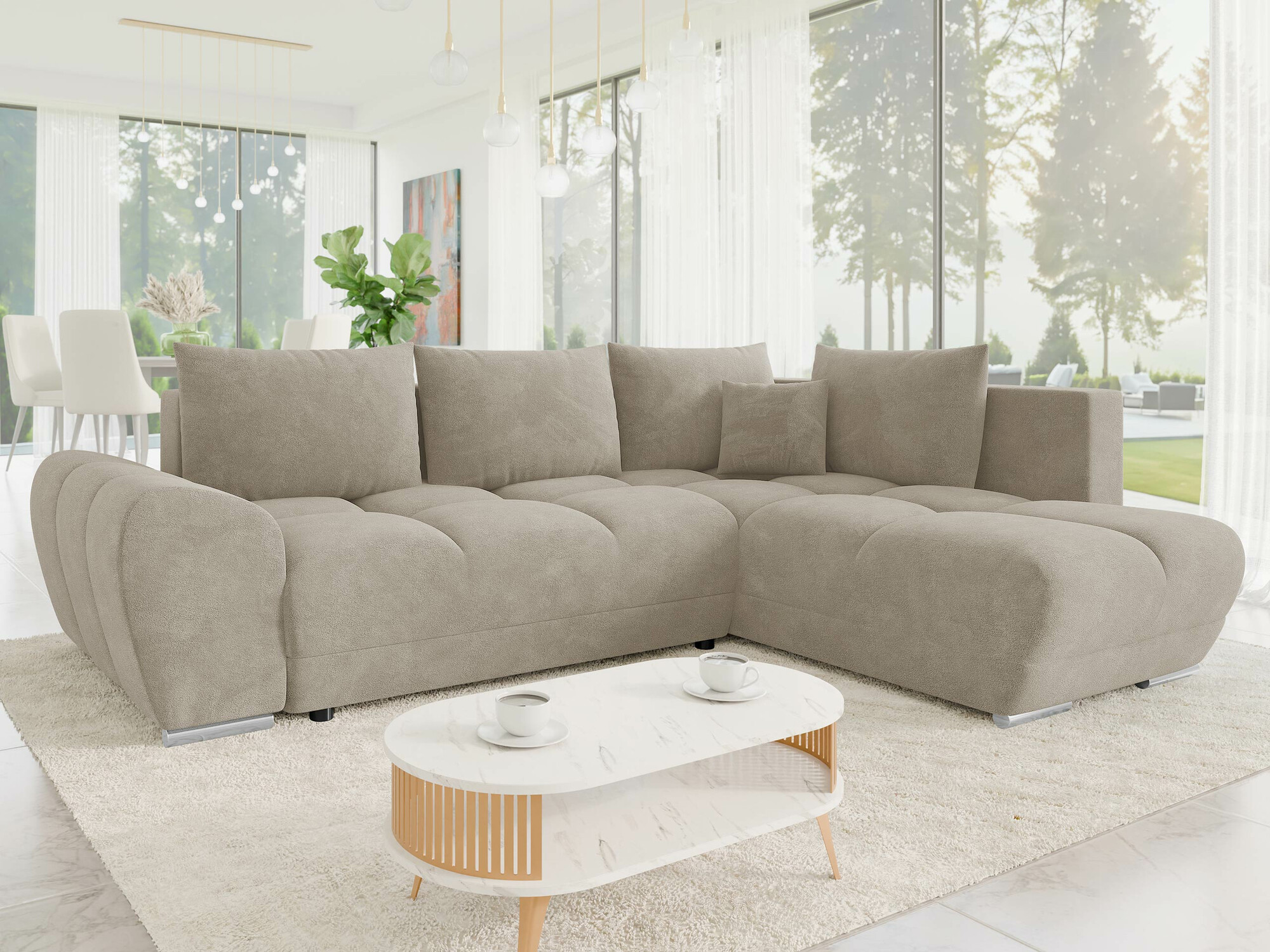 Divano angolare Camden 107 (Velo 623)