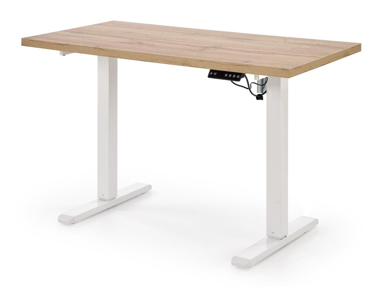 Scrivania con altezza regolabile Houston 1942 (Rovere Artisan + Bianco)