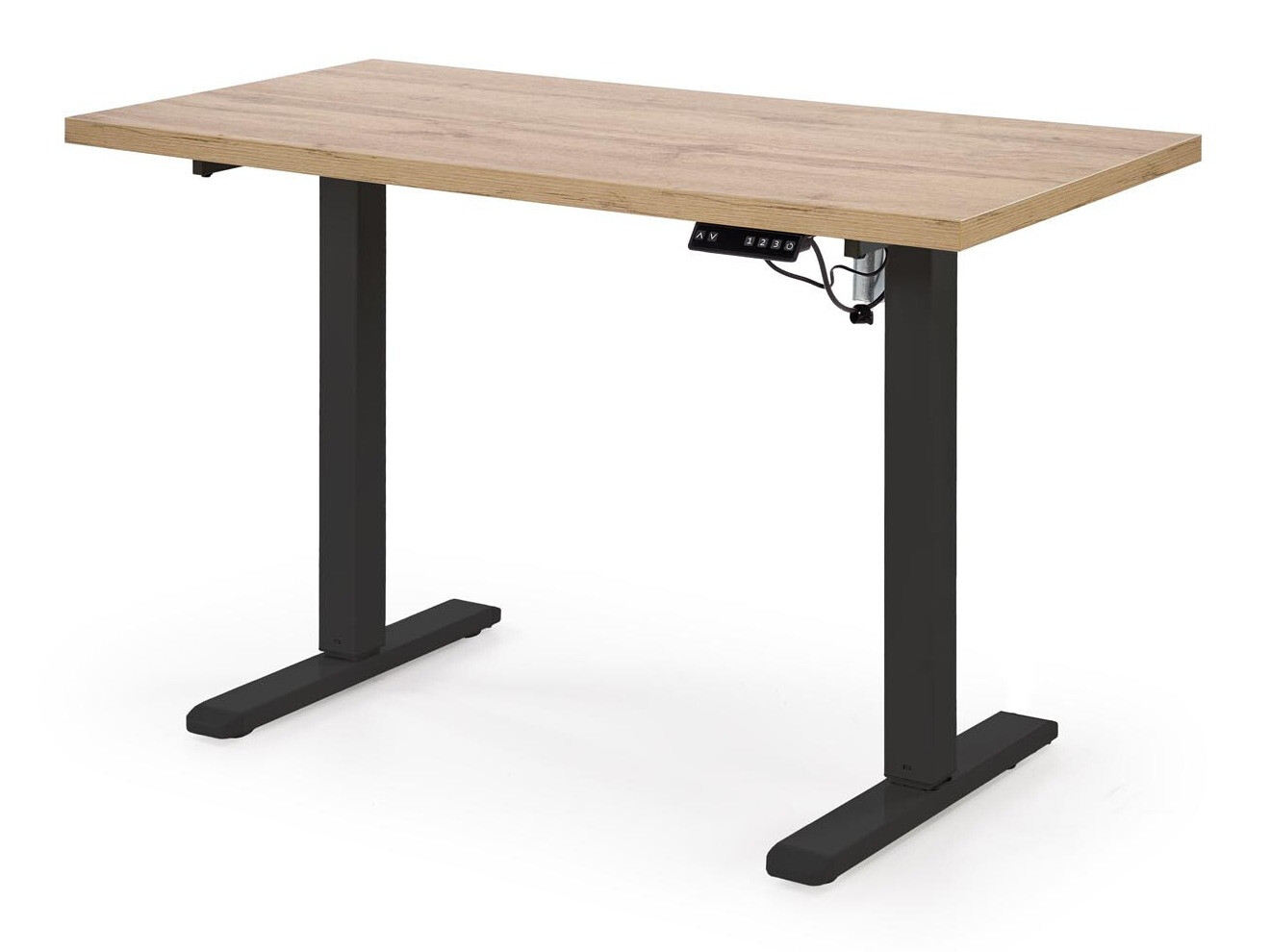 Scrivania con altezza regolabile Houston 1942 (Rovere Artisan + Nero)