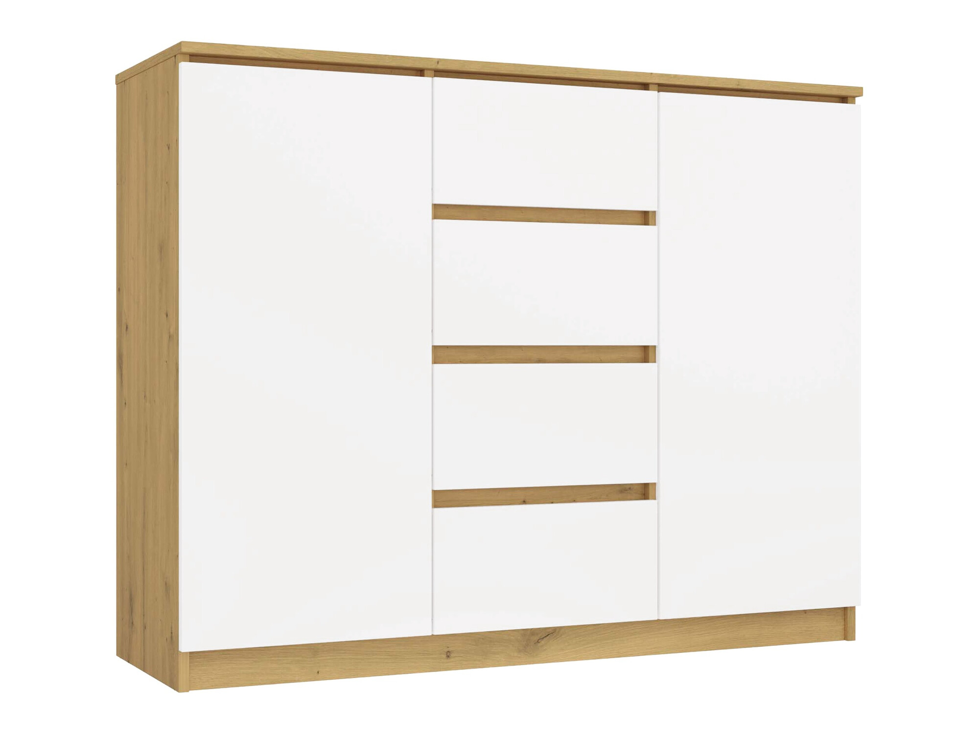 Cassettiera Elbvelu 113 (Rovere Artisan + Bianco)