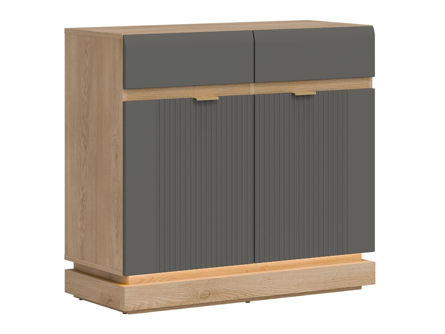 Cassettiera Teselbu 102 (Grigio + Quercia)