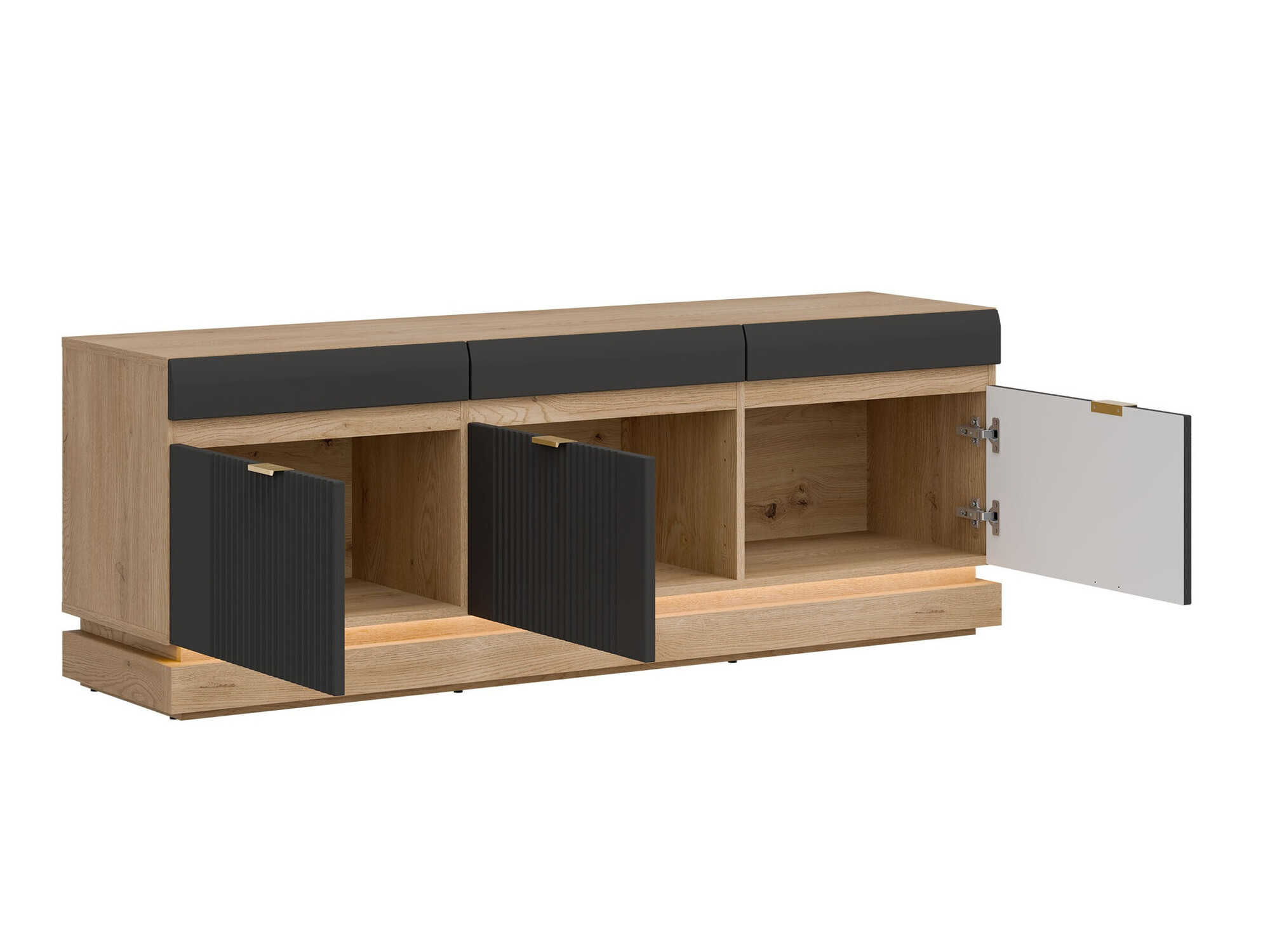 Mobile porta TV Teselbu 100 (Antracite + Rovere torro)