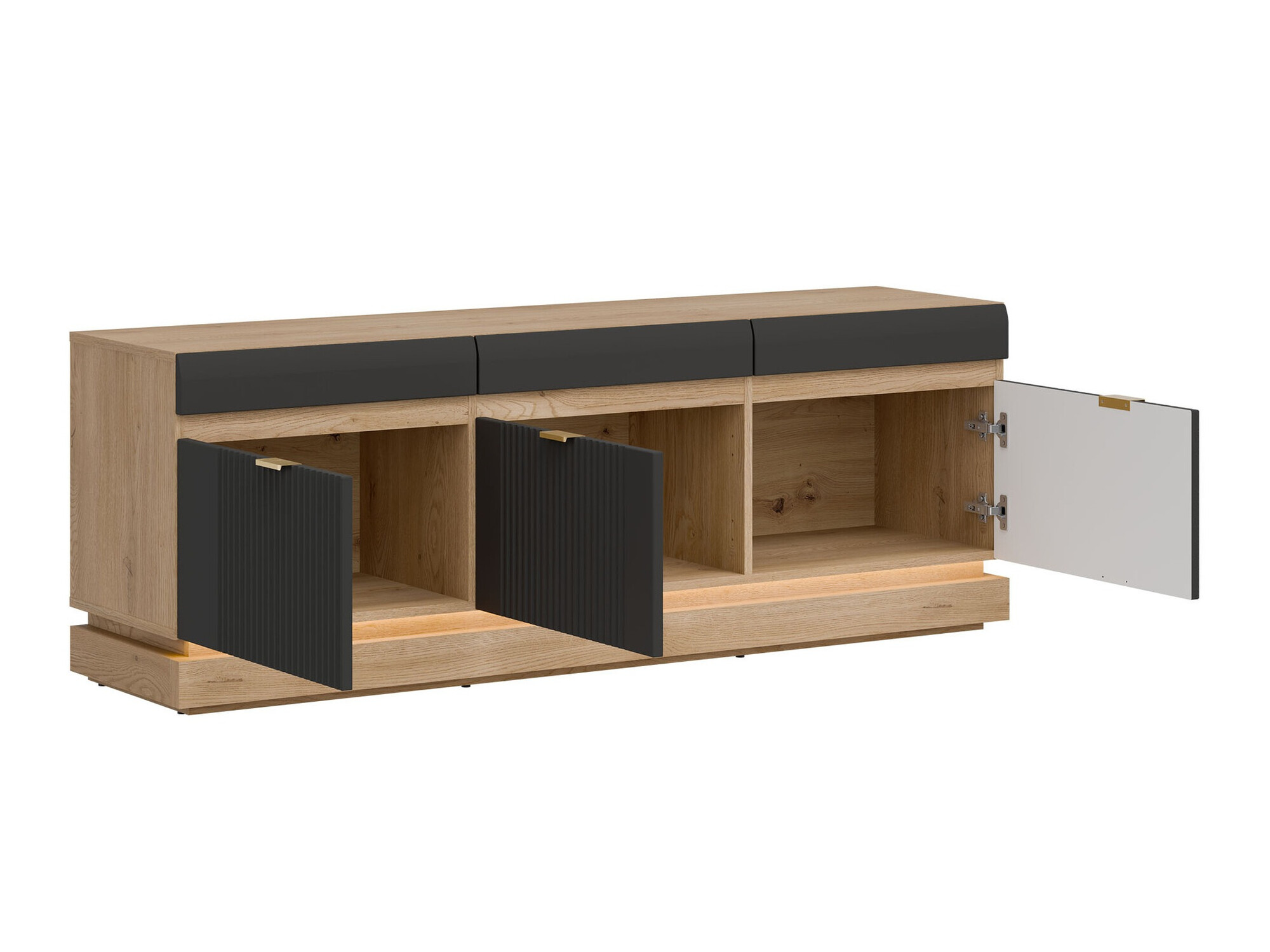 Mobile porta TV Teselbu 100 (Antracite + Rovere torro)