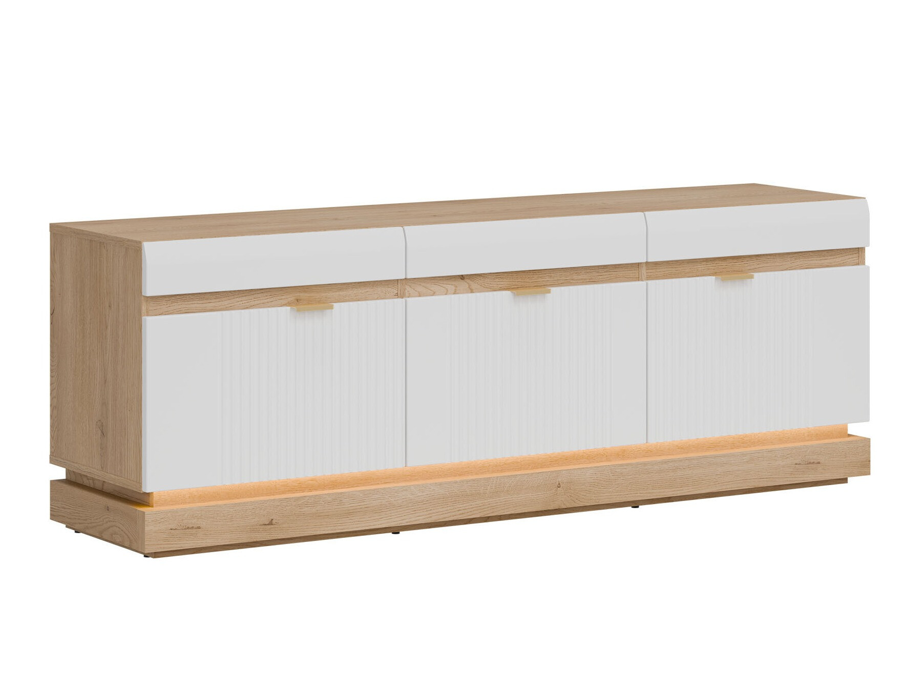 Mobile porta TV Teselbu 100 (Bianco + Rovere torro)