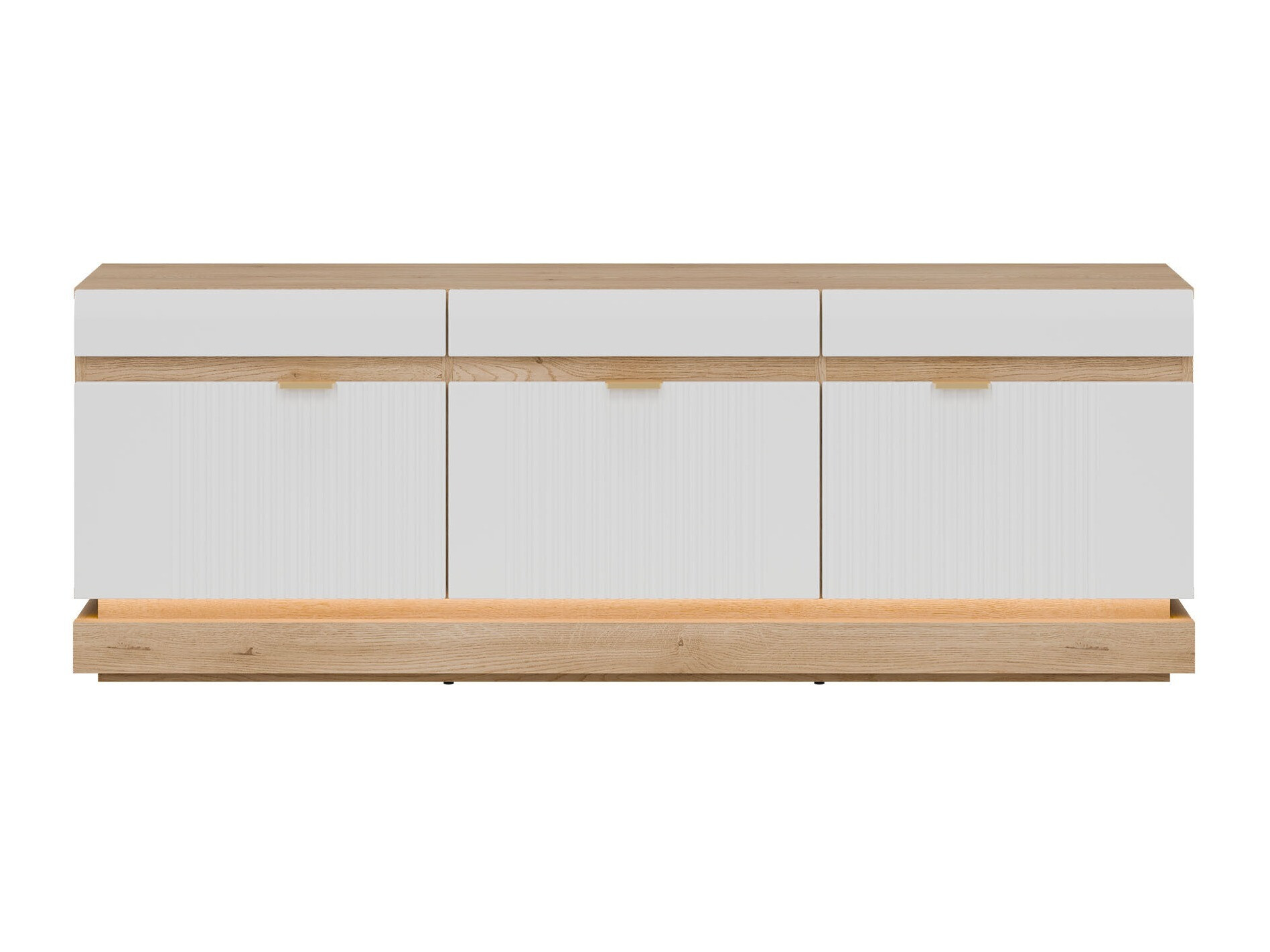 Mobile porta TV Teselbu 100 (Bianco + Rovere torro)