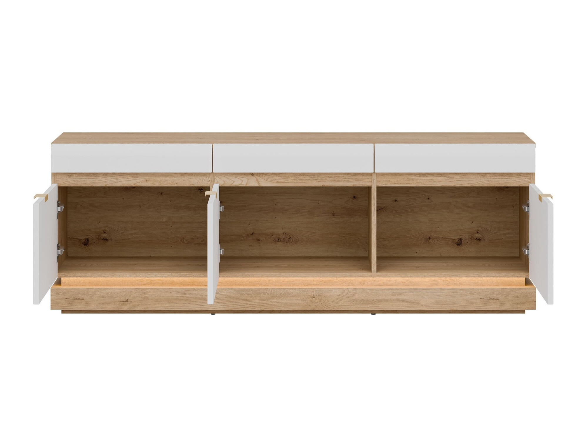 Mobile porta TV Teselbu 100 (Bianco + Rovere torro)