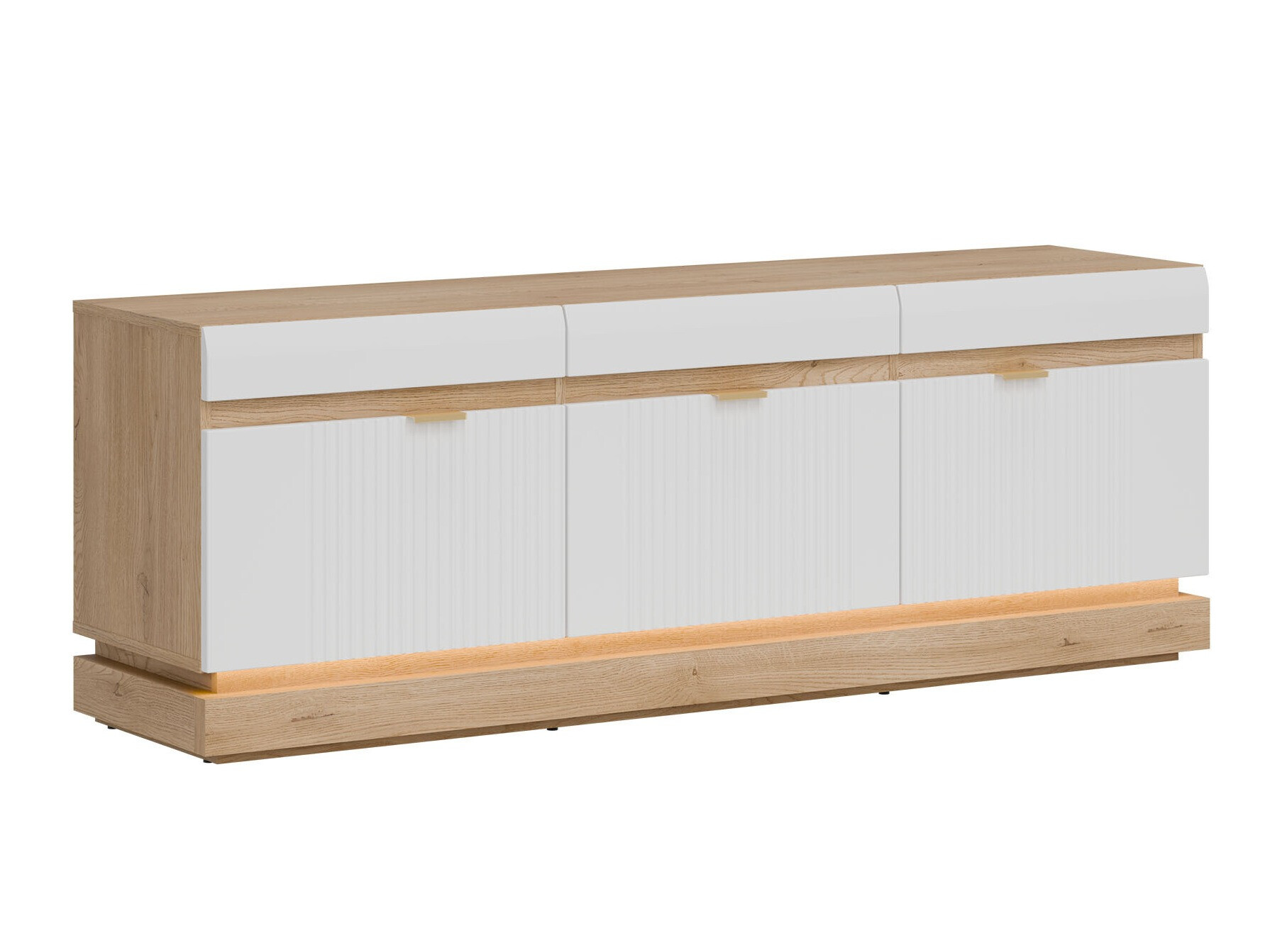 Mobile porta TV Teselbu 100 (Bianco + Rovere torro)