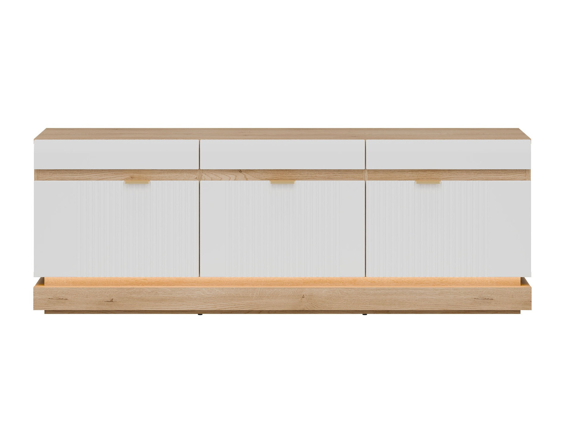 Mobile porta TV Teselbu 100 (Bianco + Rovere torro)