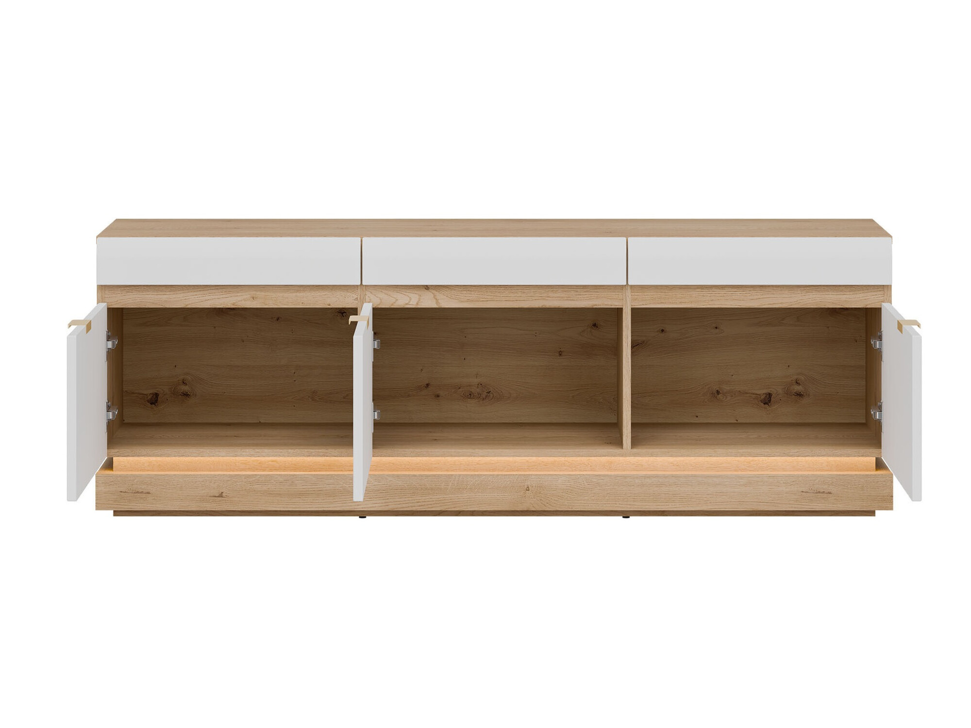 Mobile porta TV Teselbu 100 (Bianco + Rovere torro)