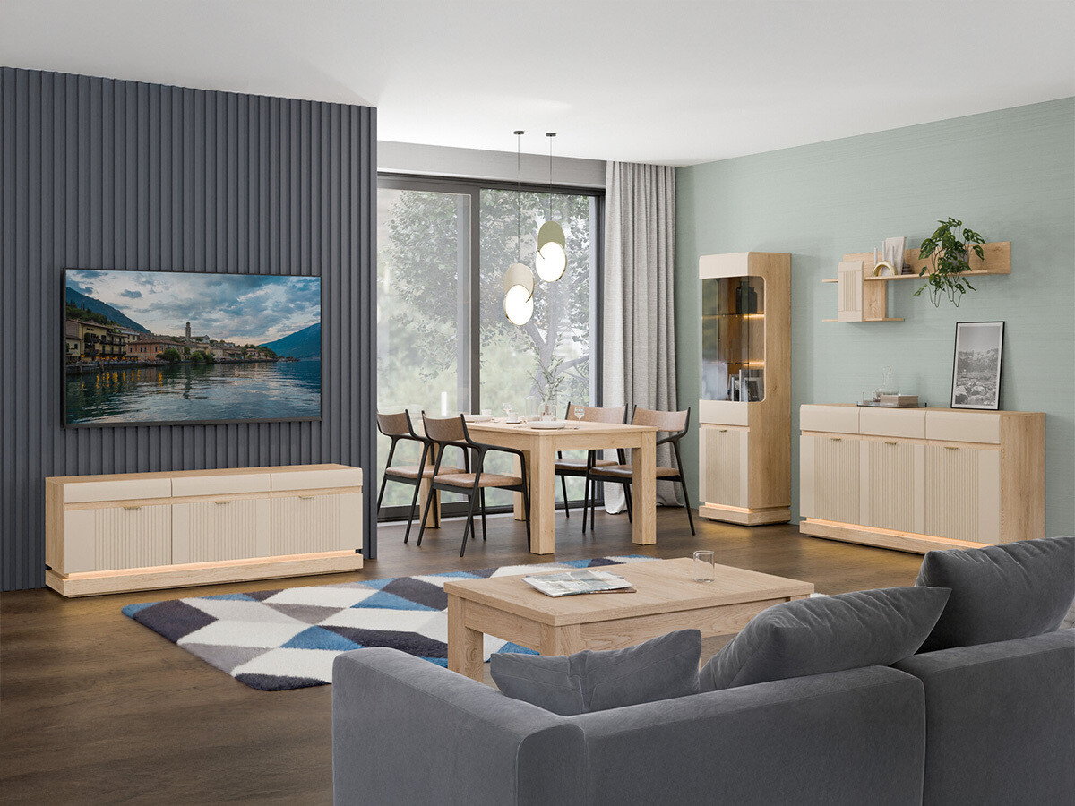 Mobile porta TV Teselbu 100 (Cachemire + Rovere torro)