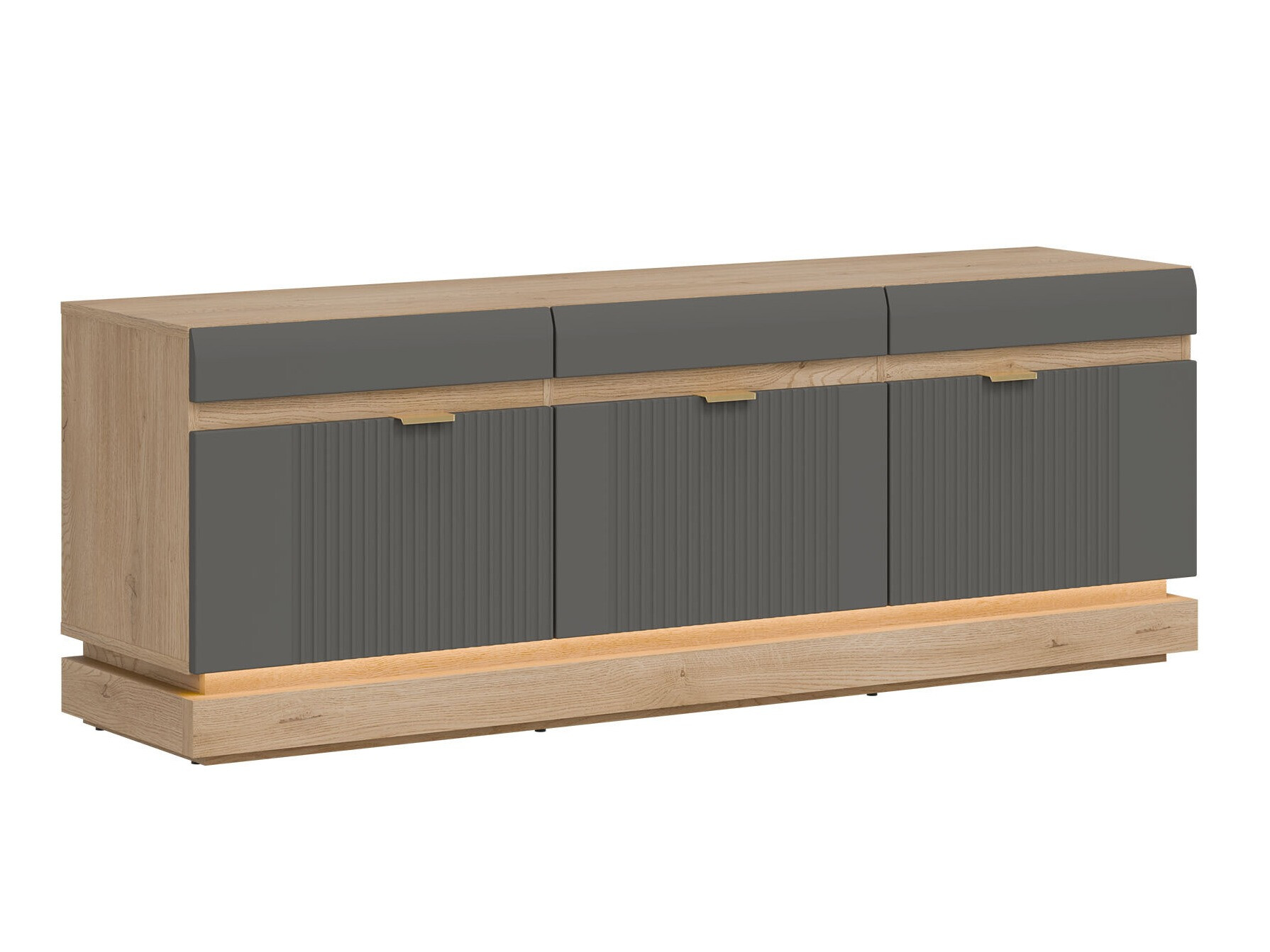 Mobile porta TV Teselbu 100 (Grigio + Rovere torro)