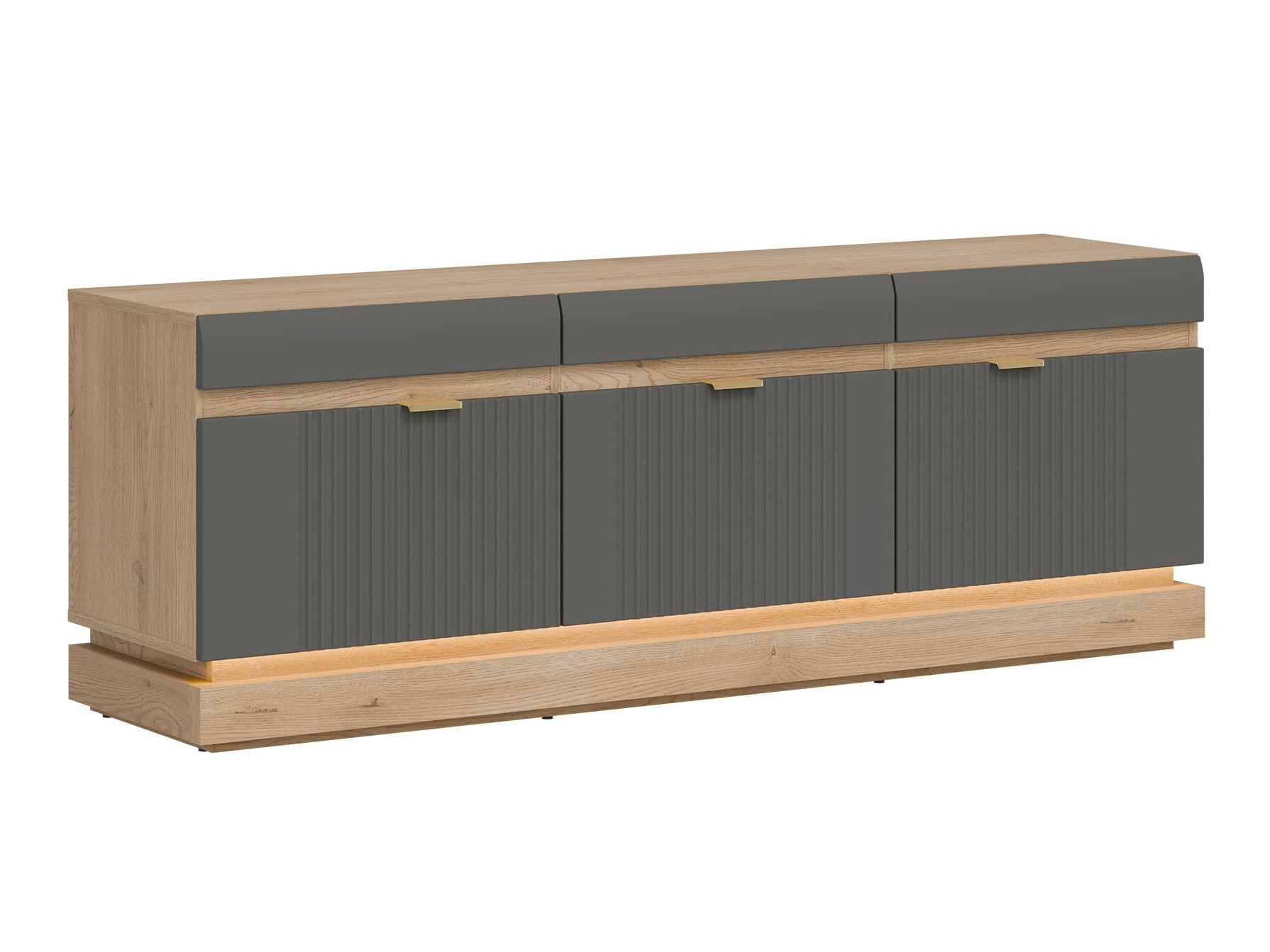 Mobile porta TV Teselbu 100 (Grigio + Rovere torro)