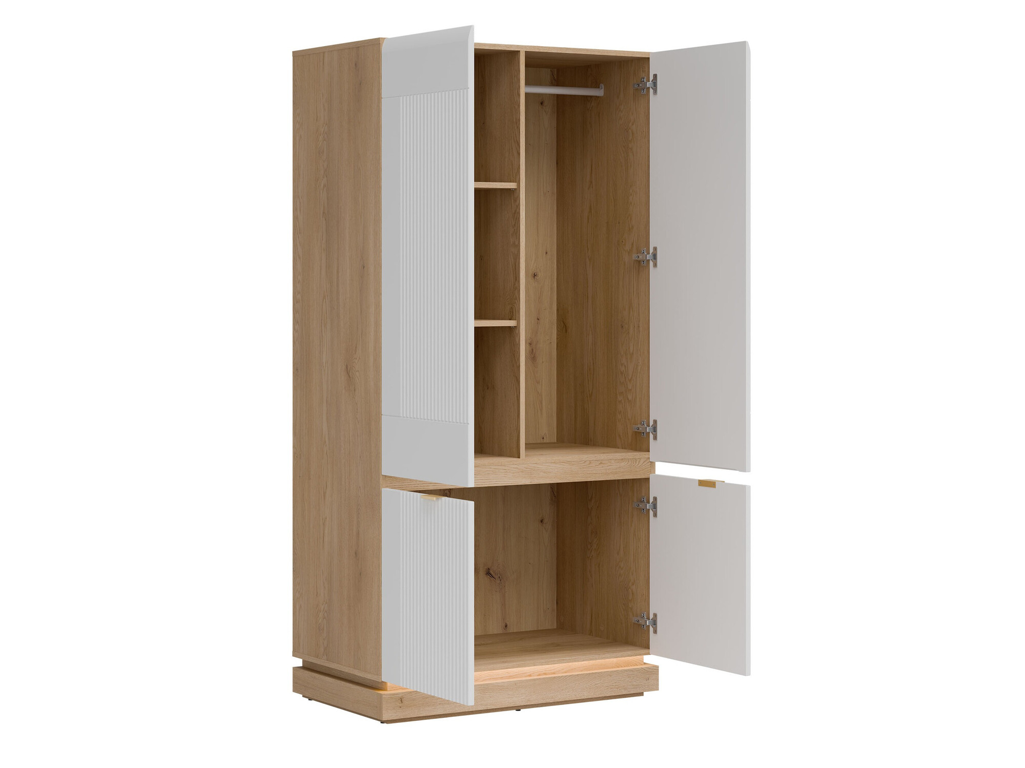 Armadio Teselbu 113 (Bianco + Quercia)