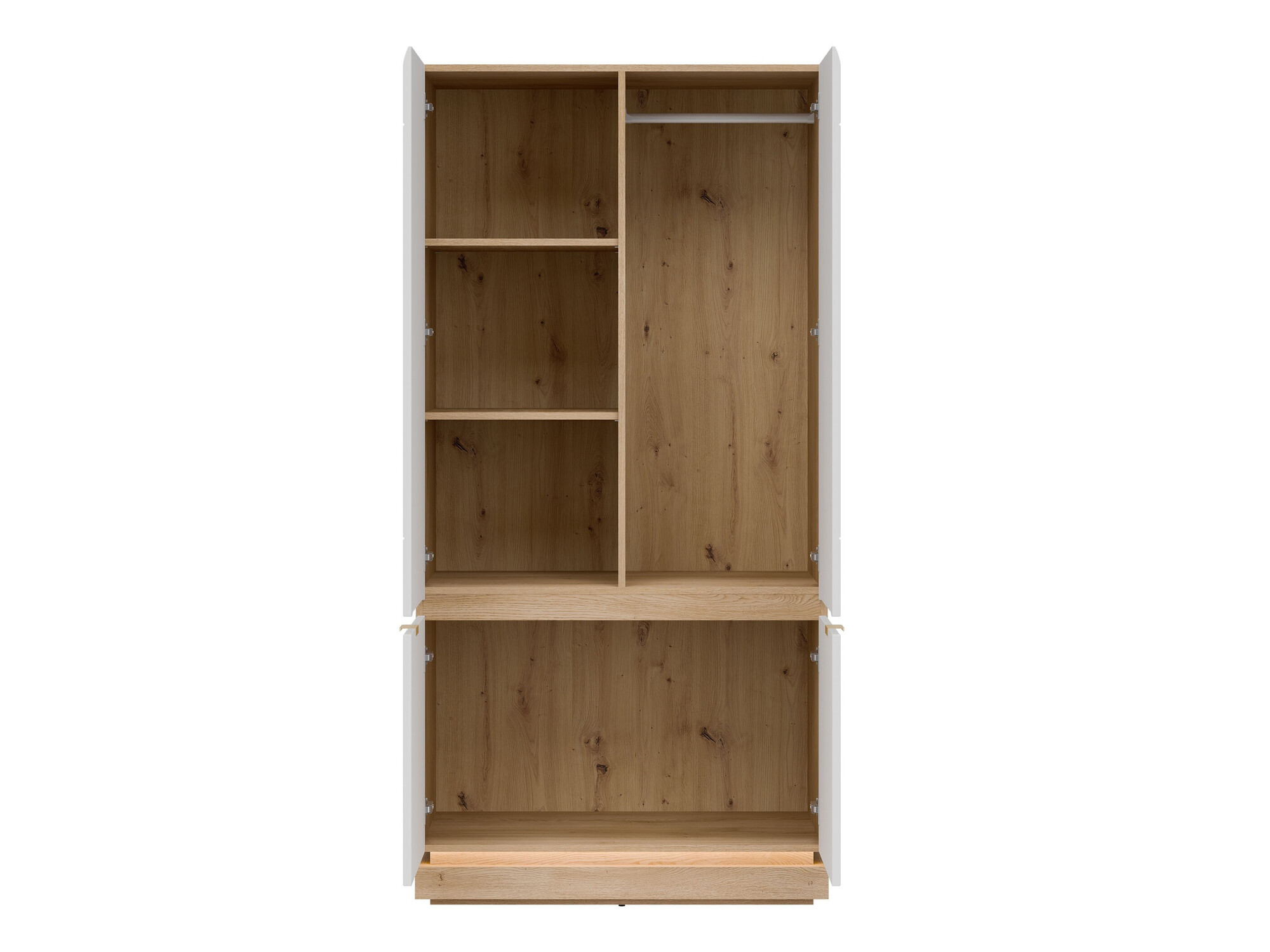 Armadio Teselbu 113 (Bianco + Quercia)
