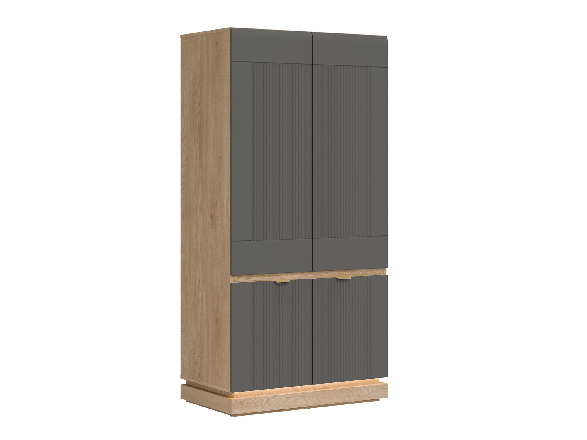 Armadio Teselbu 113 (Grigio + Quercia)