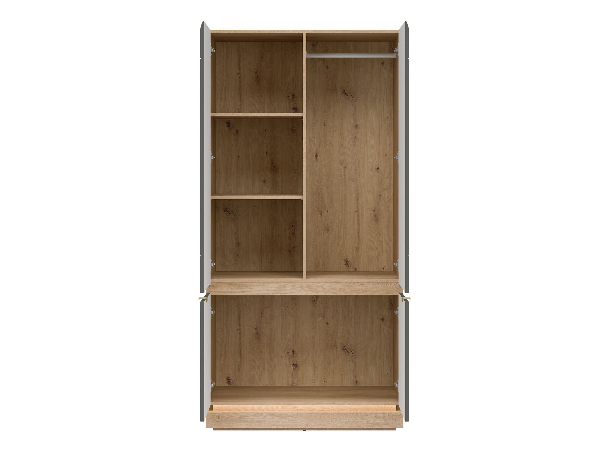 Armadio Teselbu 113 (Grigio + Quercia)