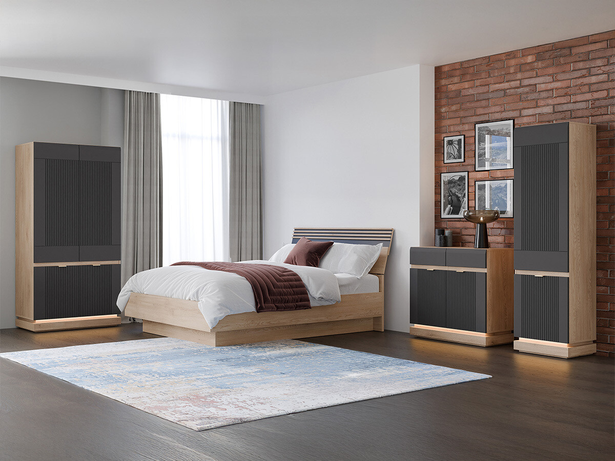 Cameretta Teselbu 117 (Antracite + Quercia)