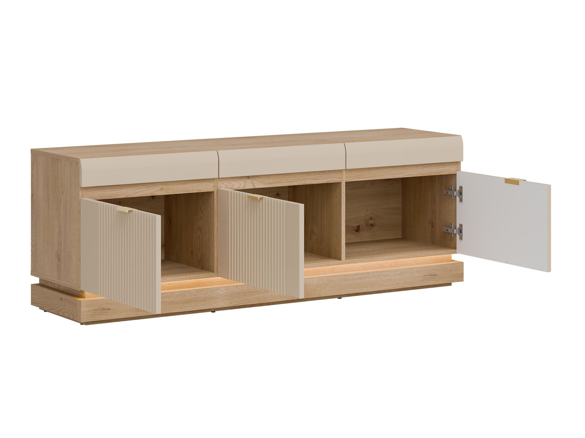 Parete attrezzata Teselbu 116 (Cachemire + Quercia)