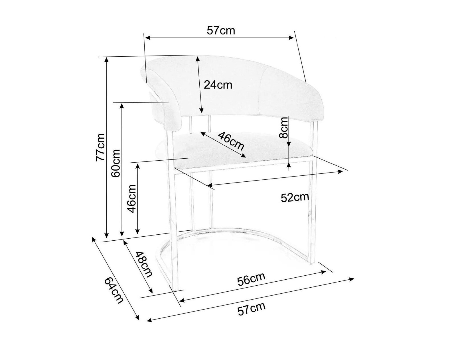 Sedia Detroit 740 (Beige)