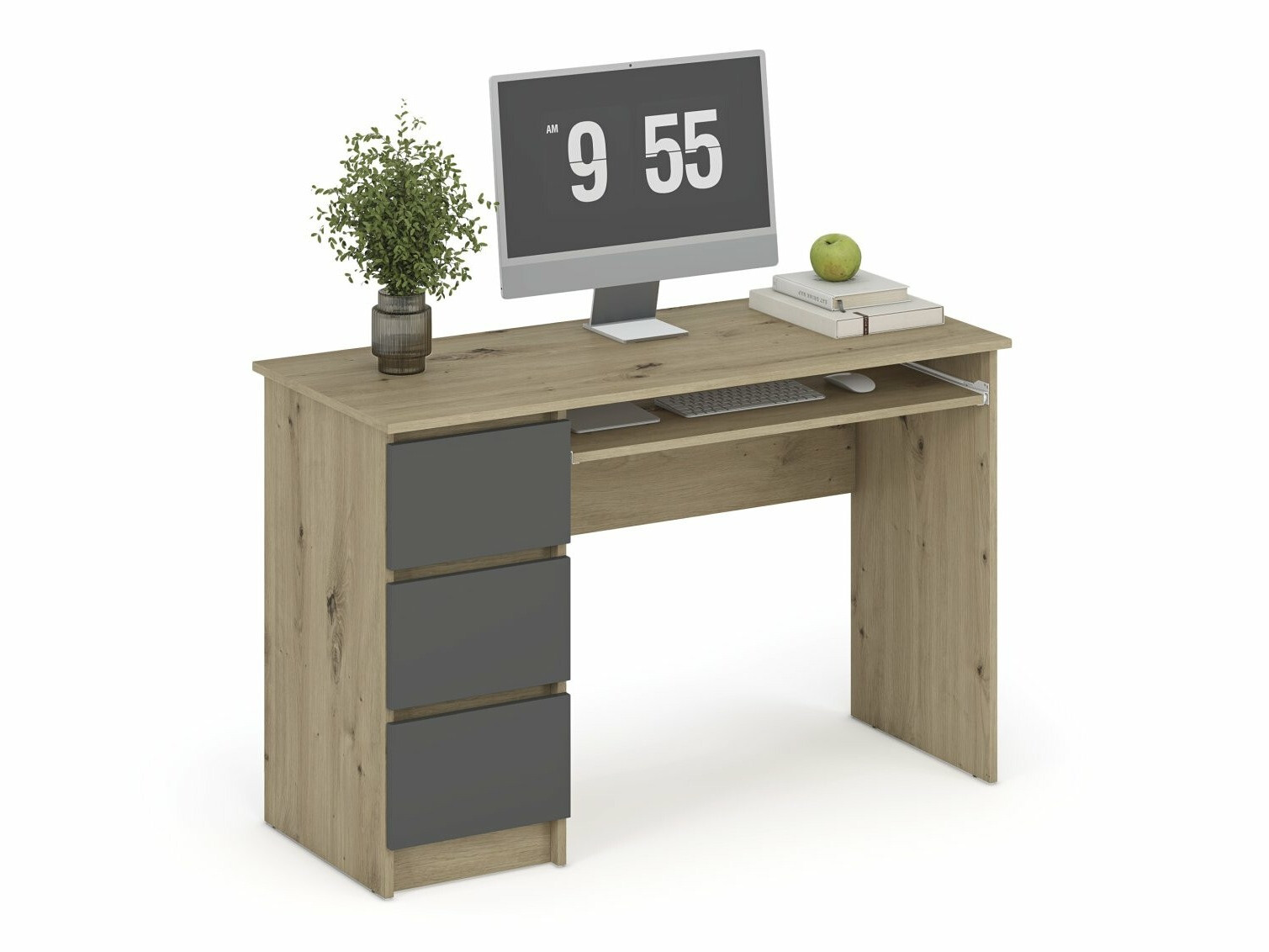 Scrivania da ufficio Houston 1949 (Grafite + Rovere Artisan)