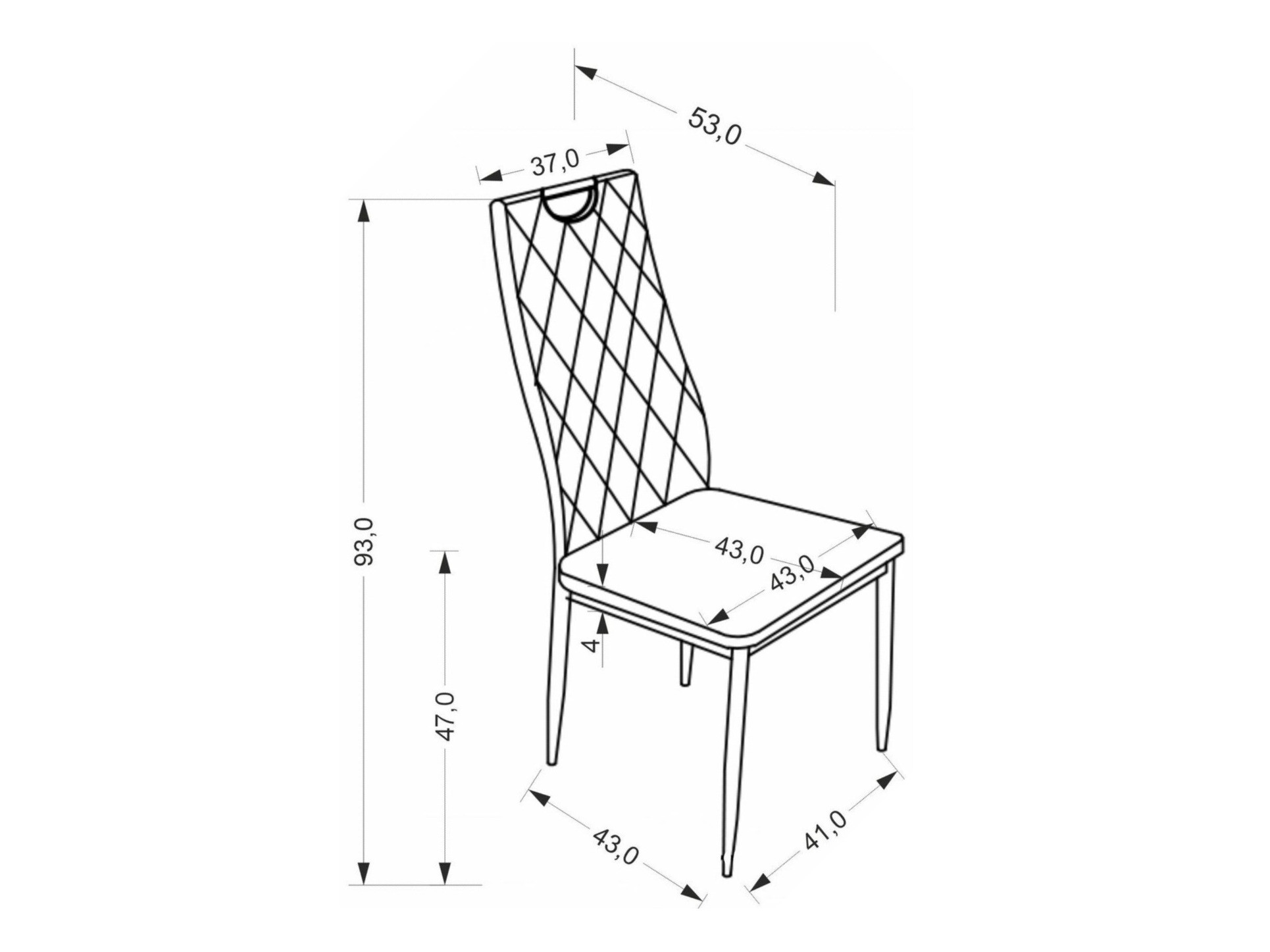 Sedia Houston 1952 (Nero)