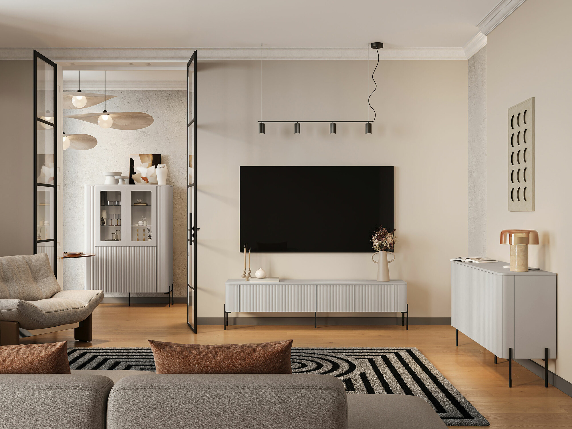 Parete attrezzata Mavnue 104 (Cachemire)