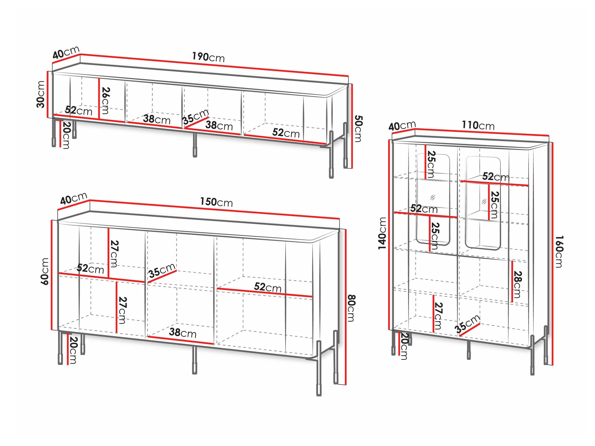 Parete attrezzata Nobilitas (Cachemire)