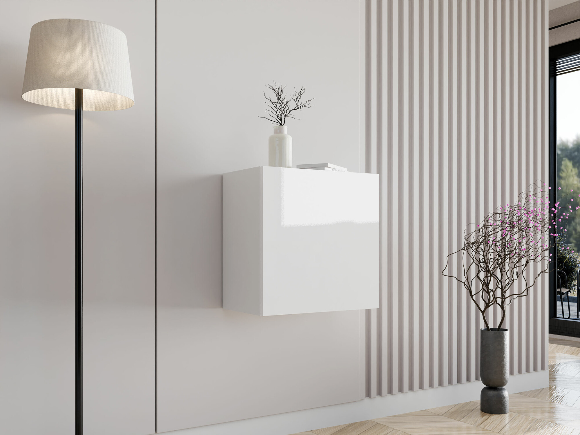 Pensile Vilrin I (Bianco + Bianco lucido)