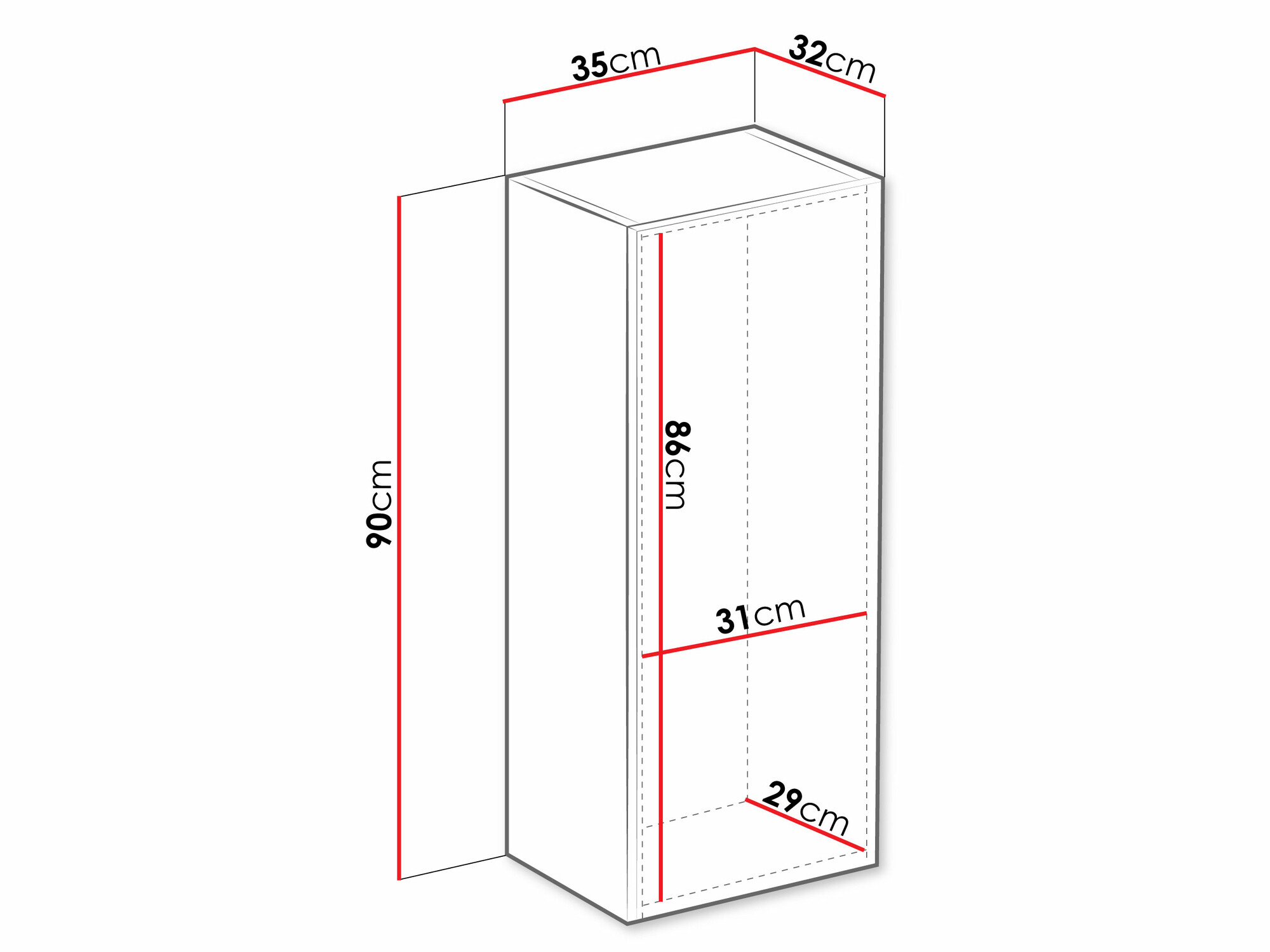 Pensile Vilrin VI (Bianco + Bianco lucido)