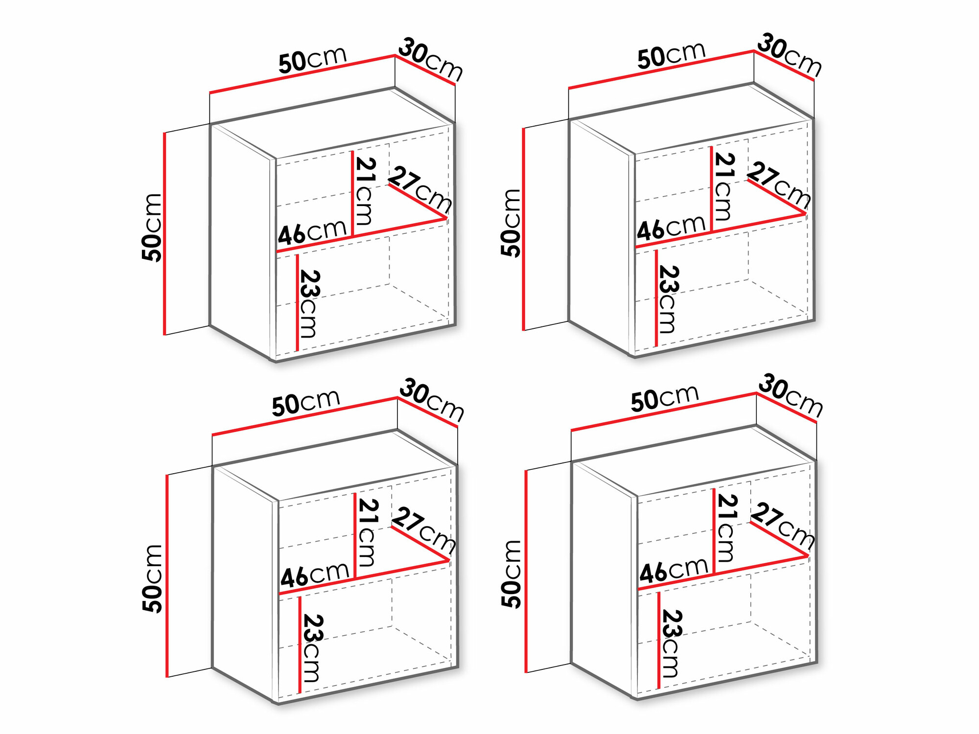 Set di gabinetto Vilrin (Bianco + Bianco lucido)
