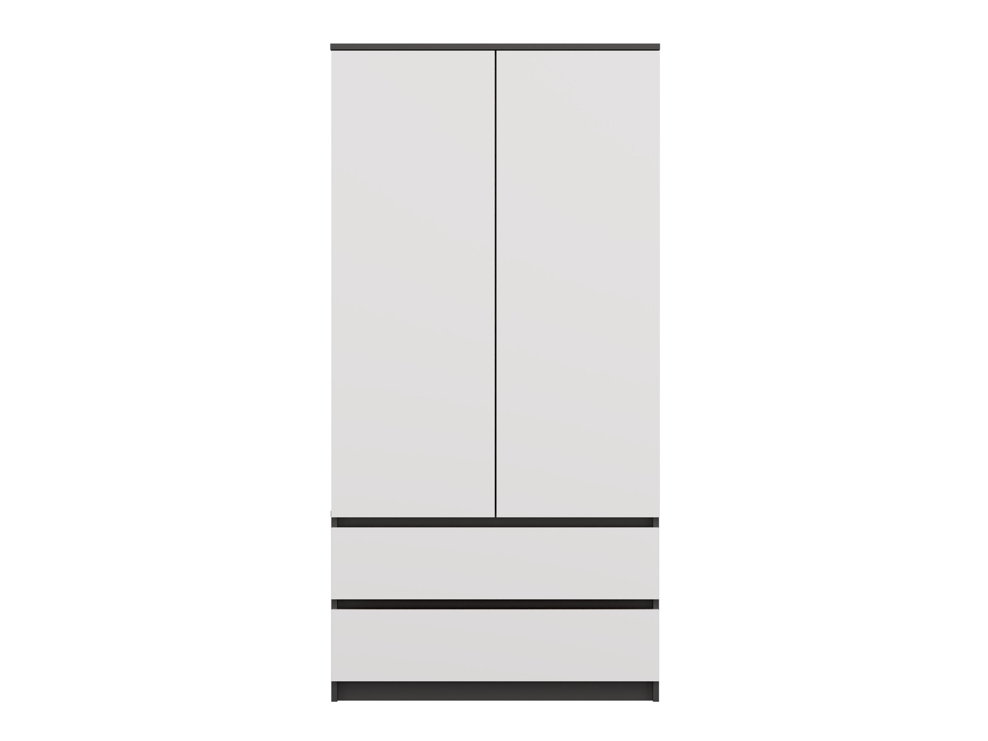 Armadio Elbvelu 116 (Bianco + Antracite)