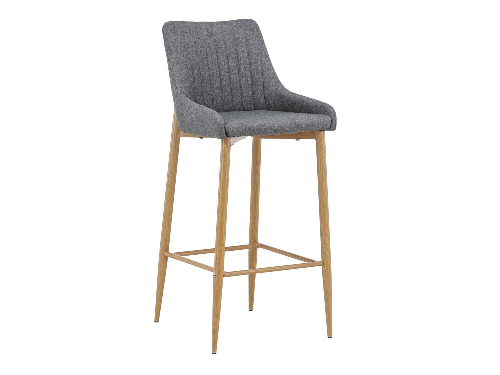 Sgabello da bar Dallas 2647 (Grigio scuro + Quercia)