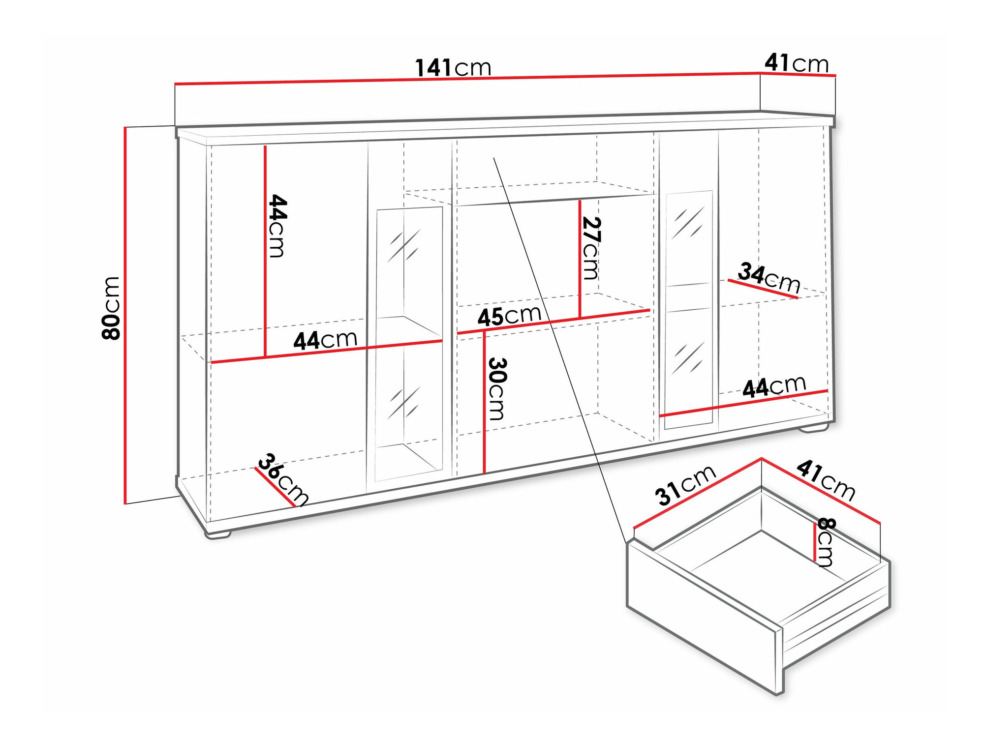 Cassettiera Genio (Noce)