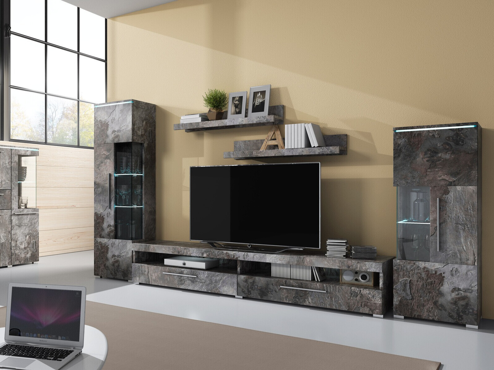 Mobile porta TV Torvire 111 (Cemento scuro)