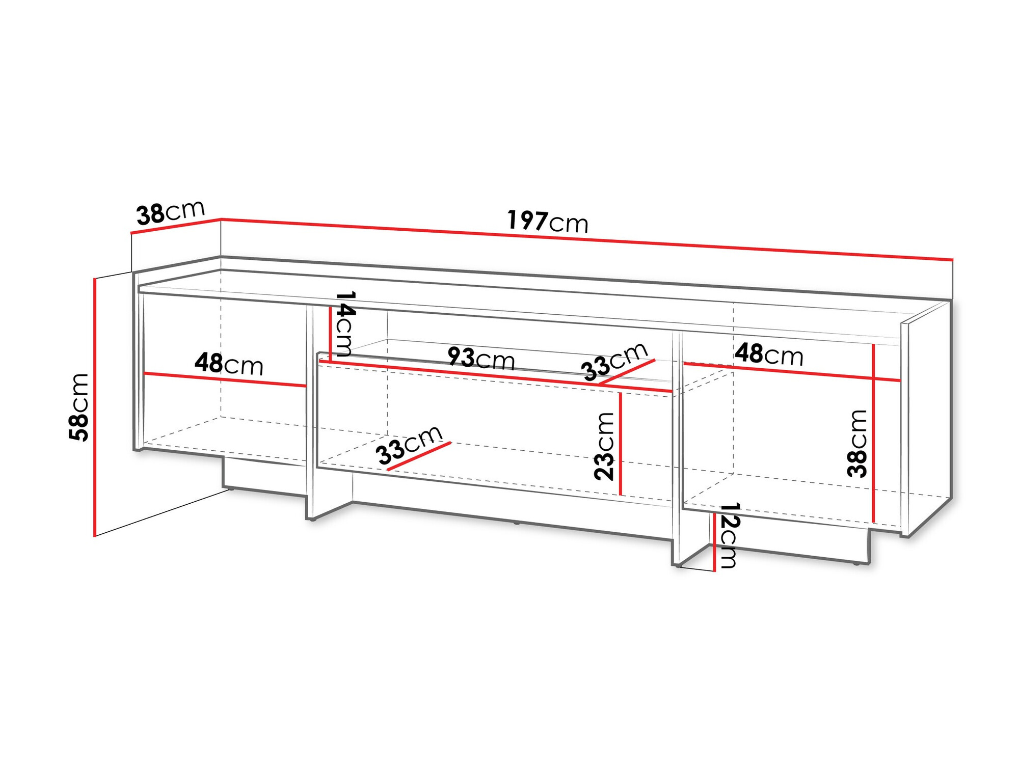 Mobile porta TV Filus (Rovere moro)