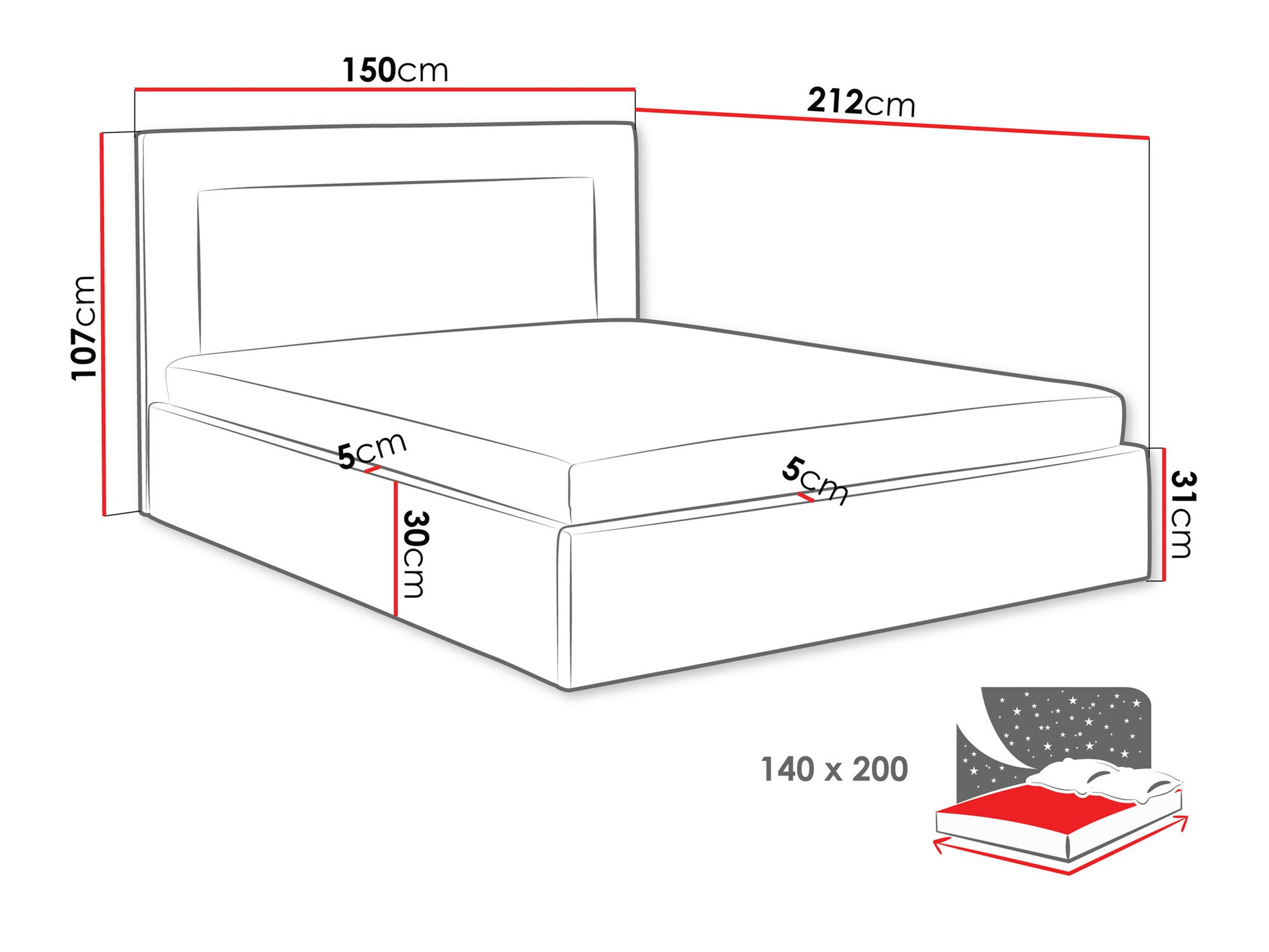 Letto Arsura (Coral 50)