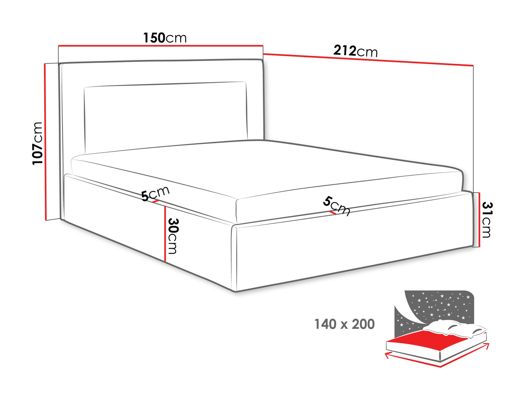 Letto Arsura (Coral 55)