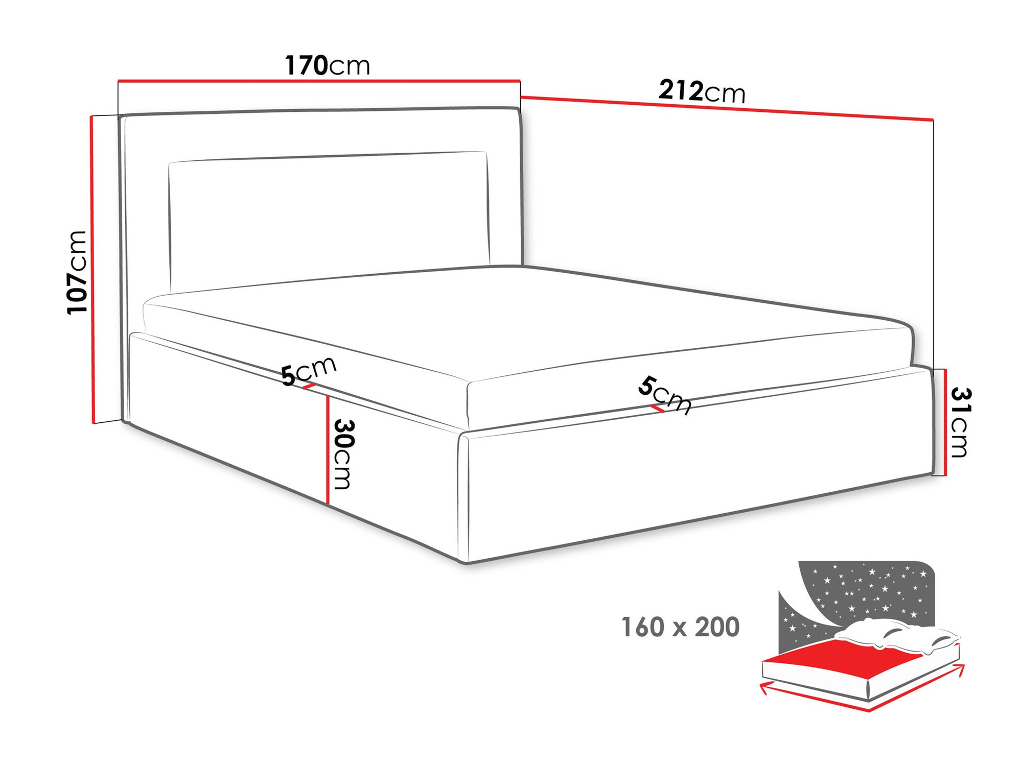 Letto Arsura (Coral 75)