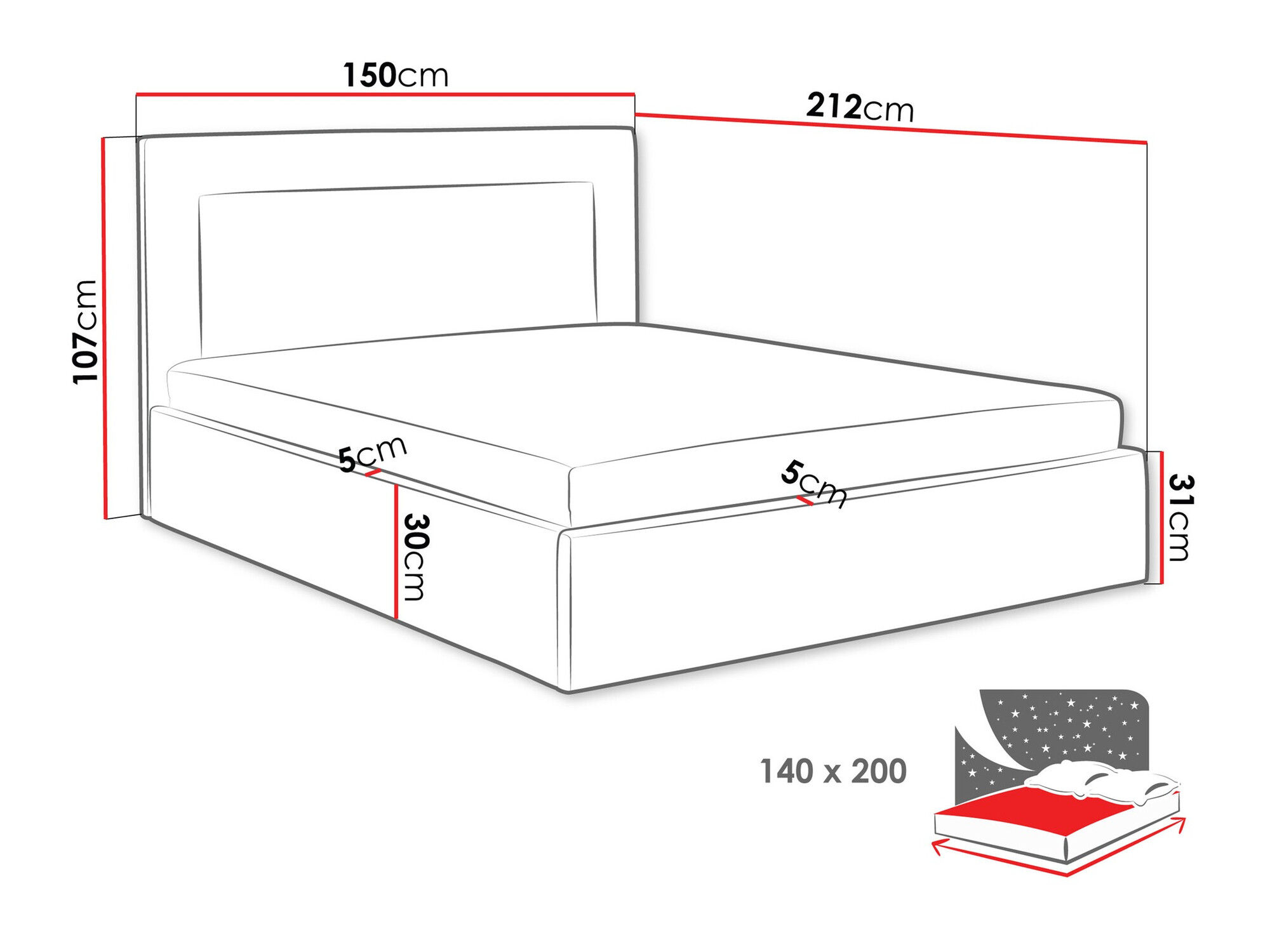 Letto Arsura (Coral 80)
