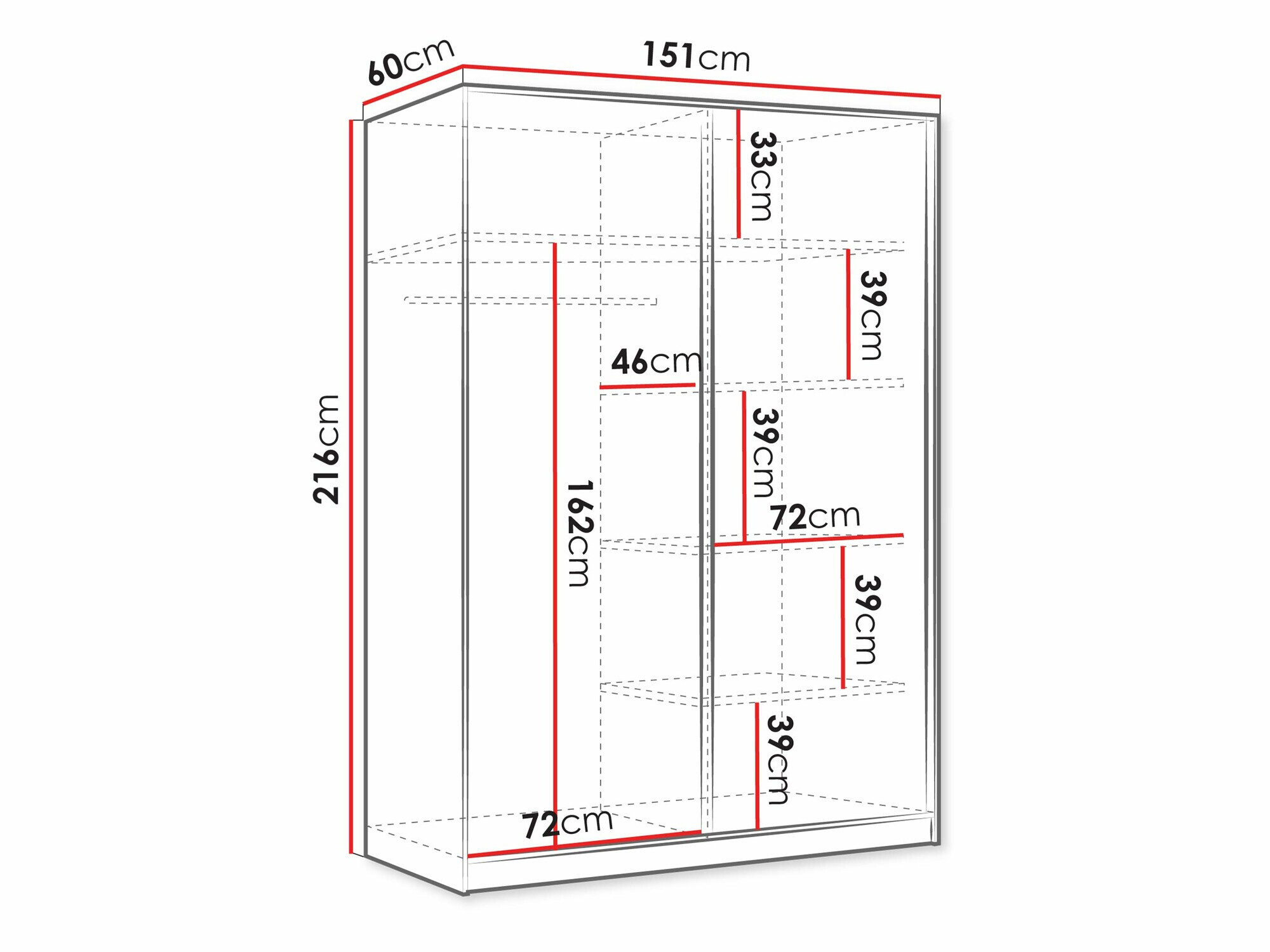 Armadio Comfivo Papilio III (Bianco)