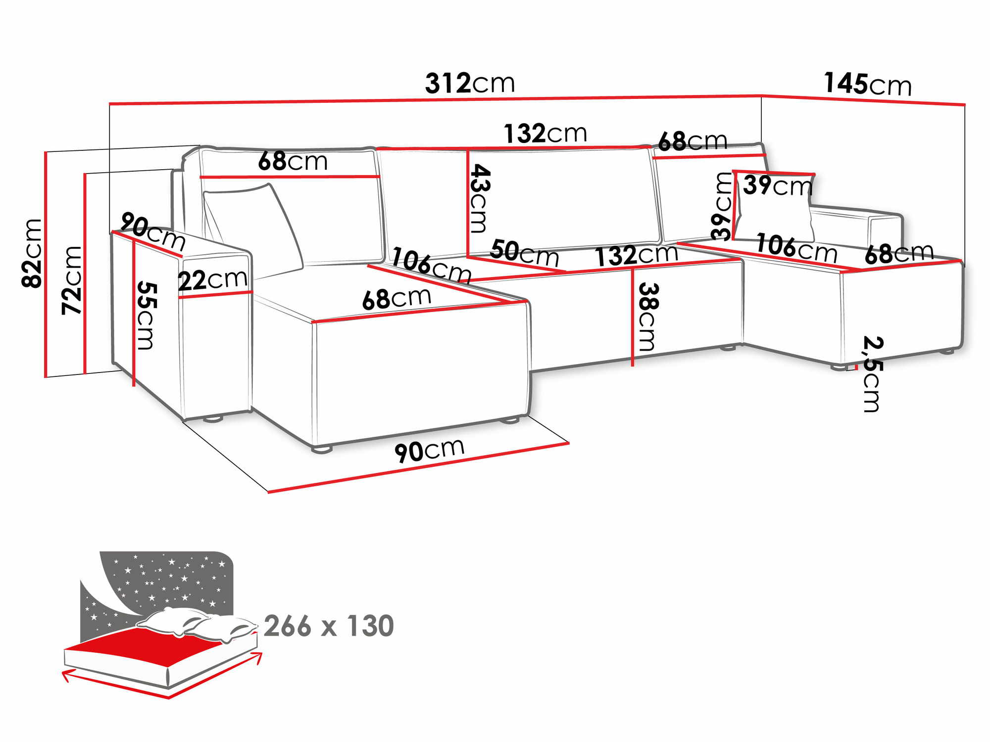 Divano angolare Vespes I (Poso 02)